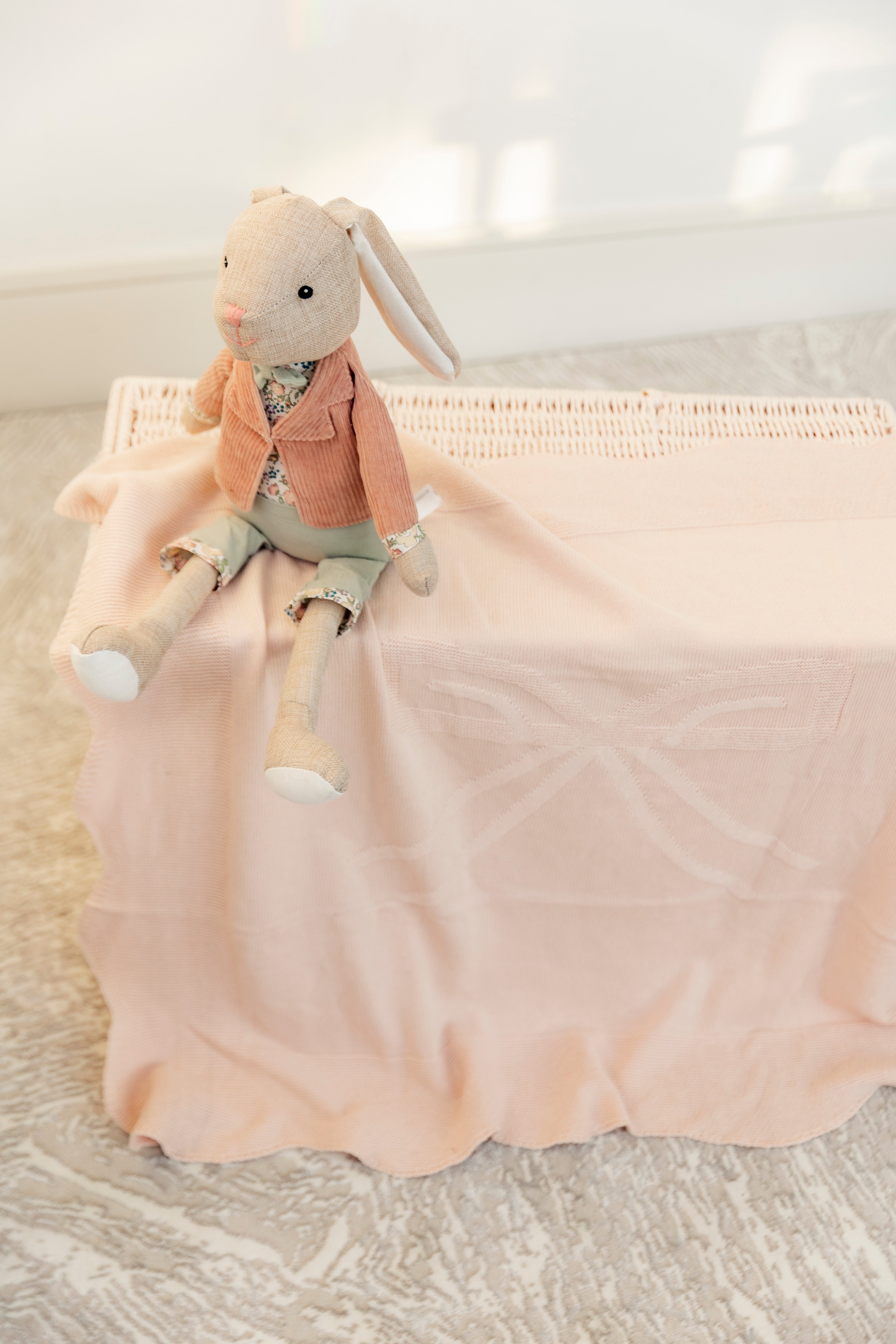 Pony Bow Print Blanket in by Bebe Bella