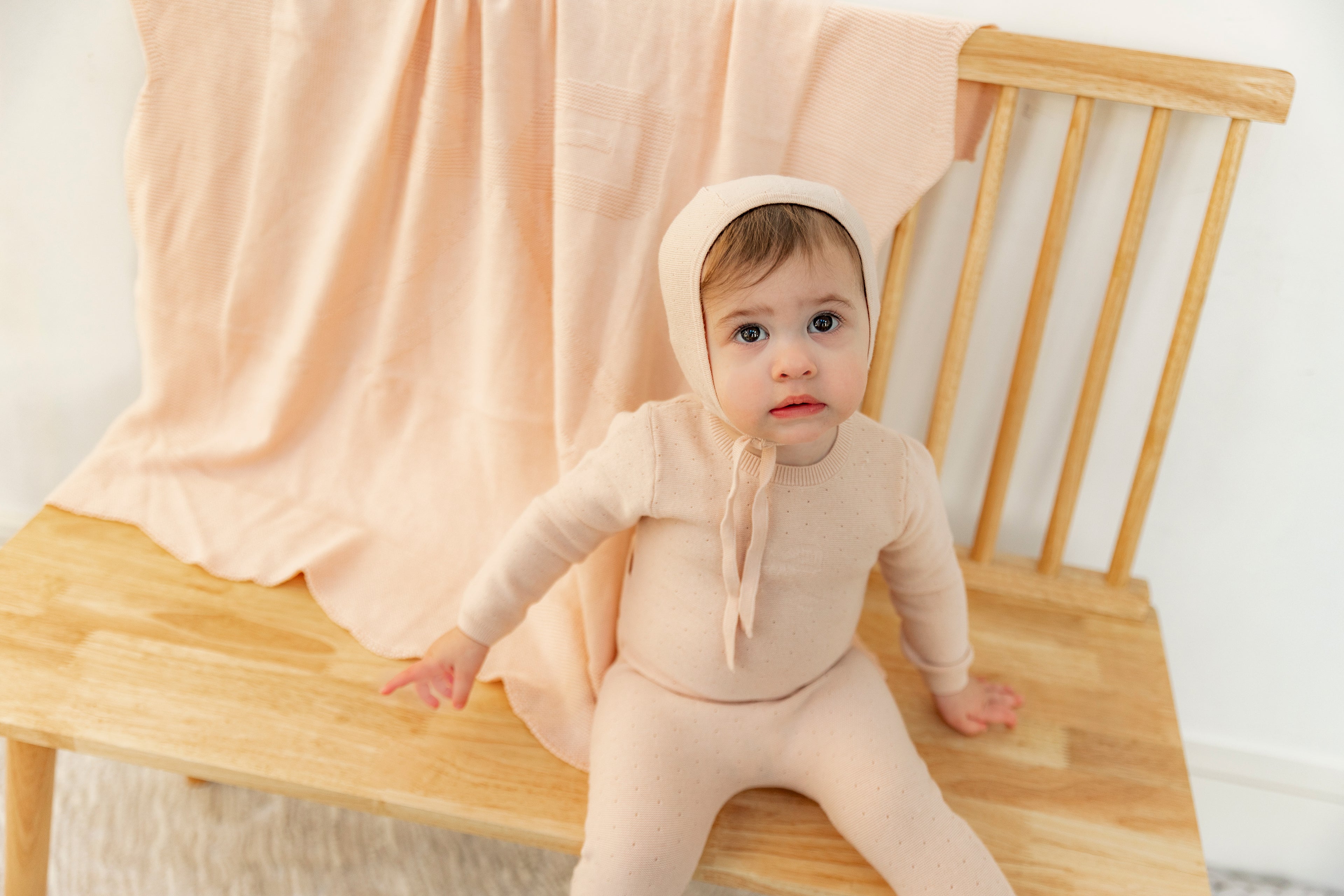 Pony Bow Print Blanket in by Bebe Bella