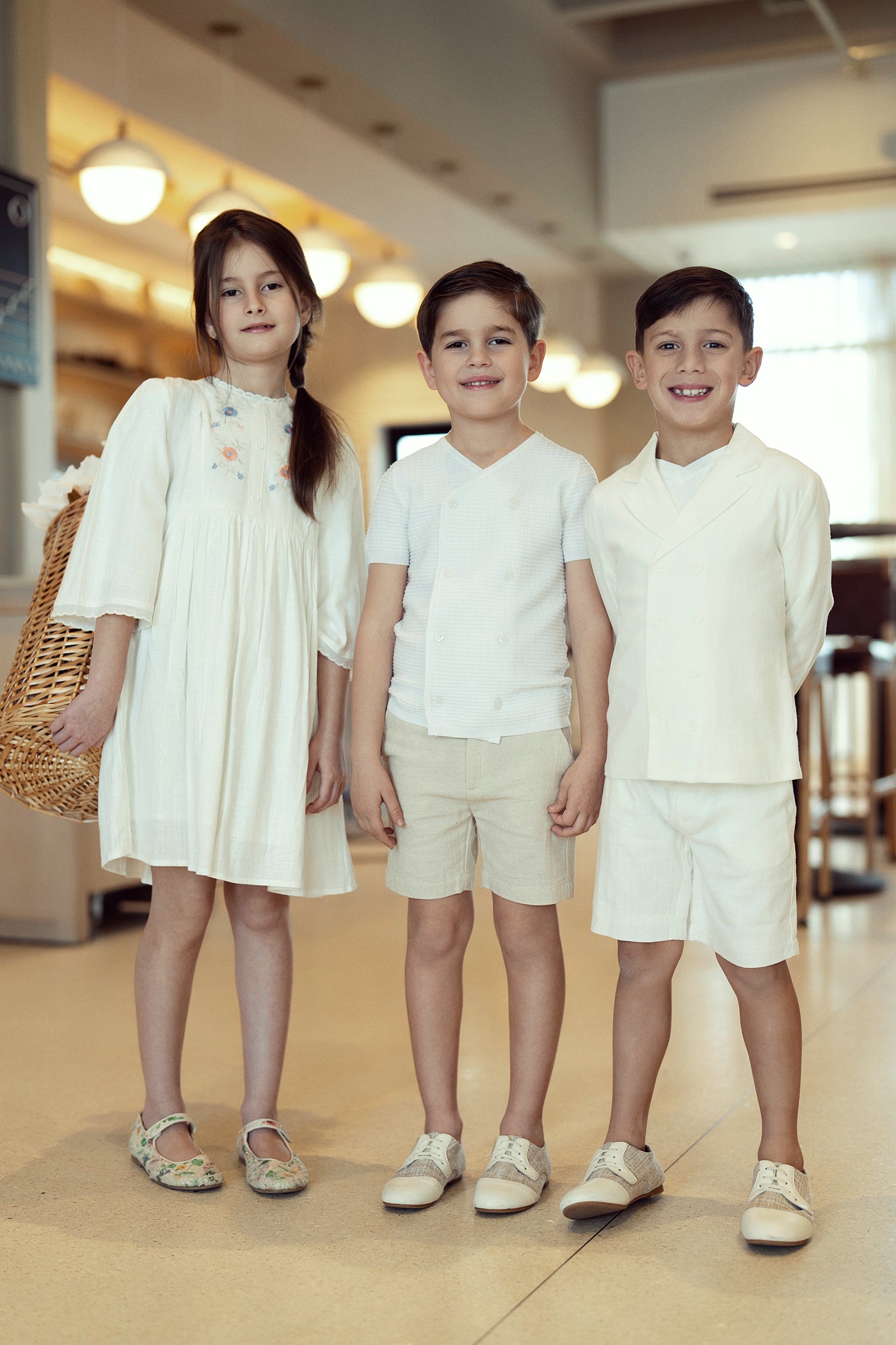 Woven Double Breasted Blazer in by Space Grey