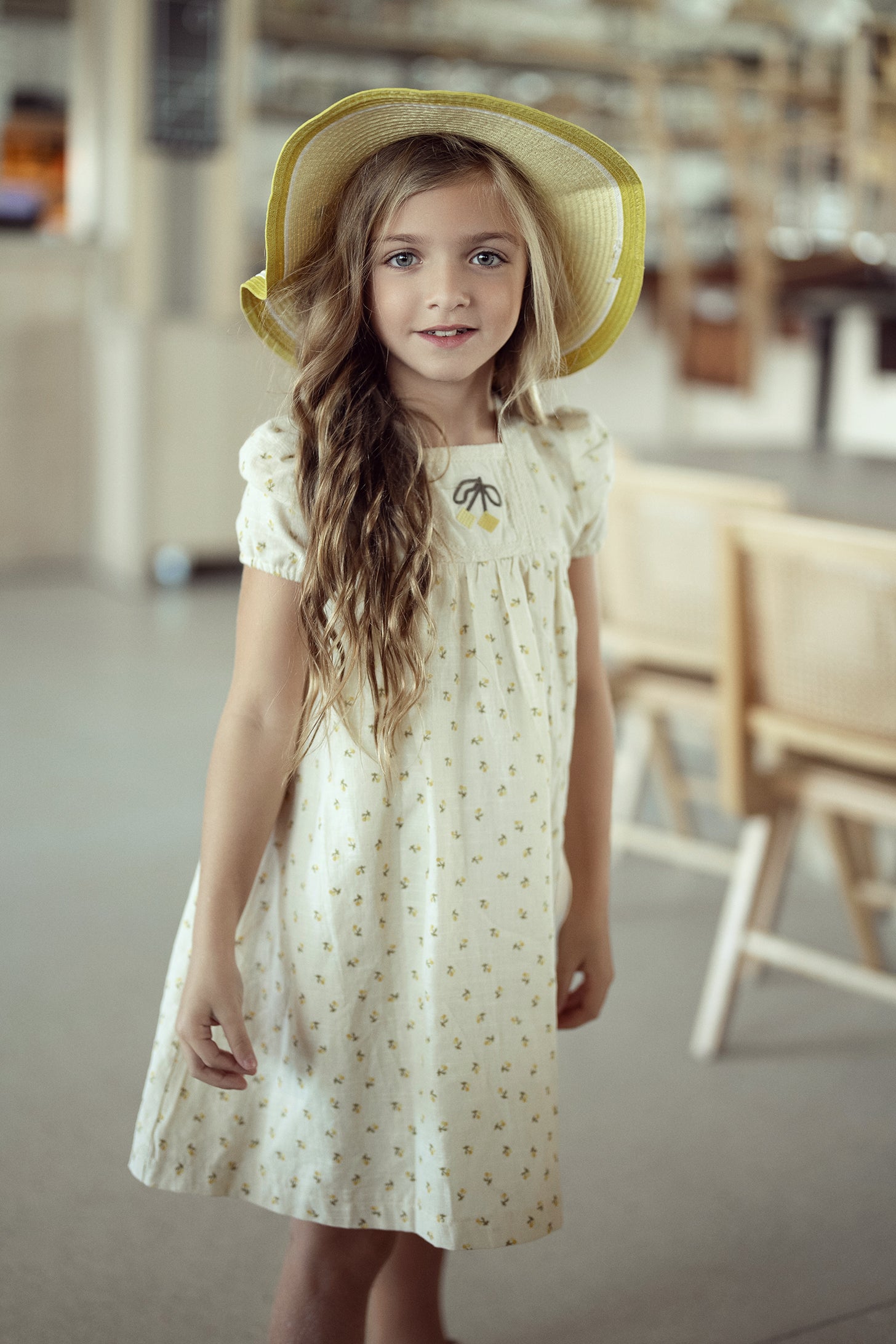 Cherry Printed Linen Dress in by The Umbrella Academy