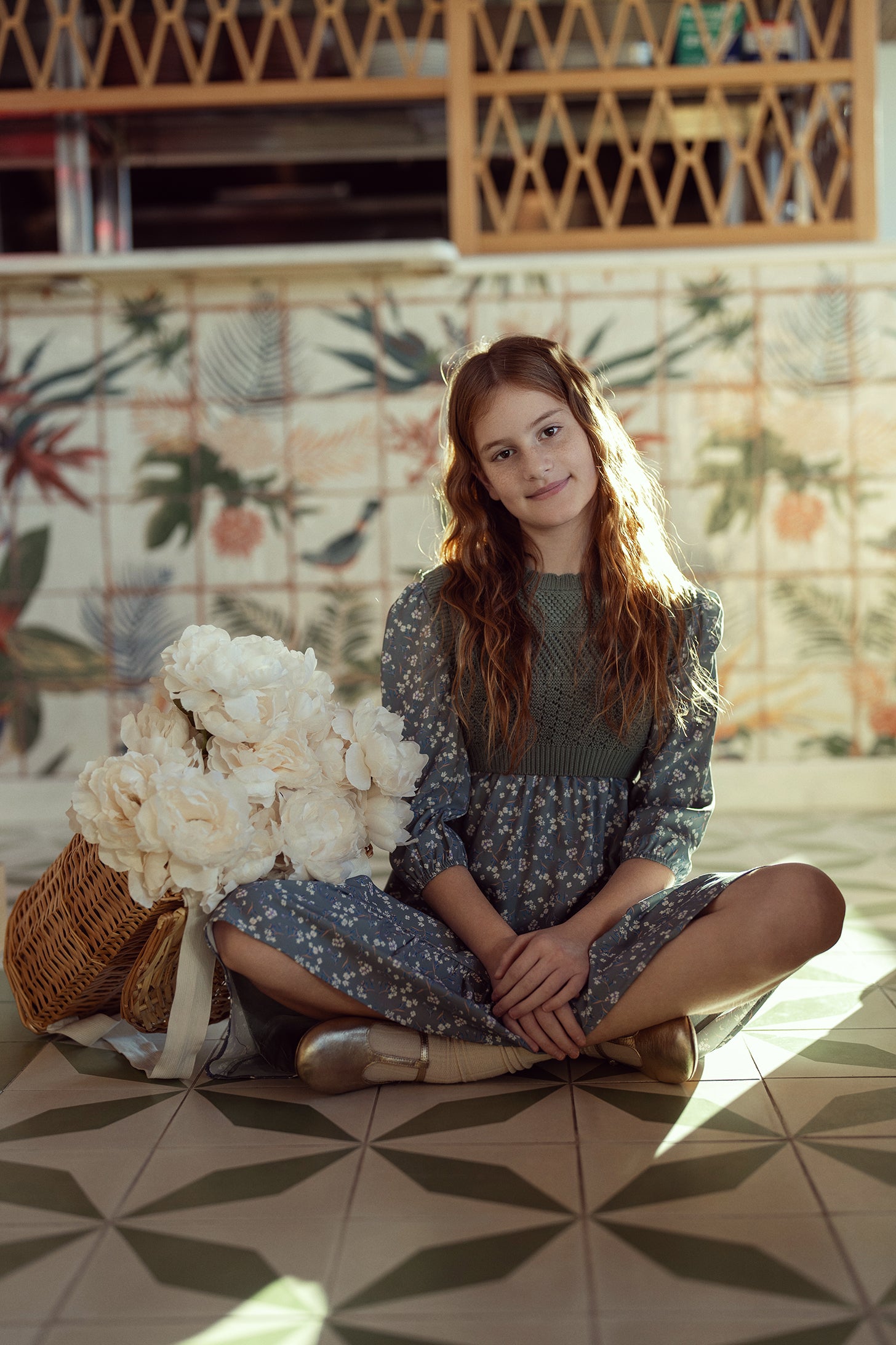 Woven Floral Dress with Vest in by Imagine