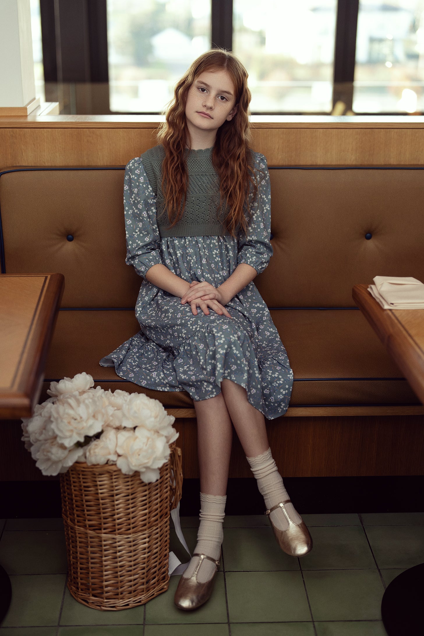 Woven Floral Dress with Vest in by Imagine