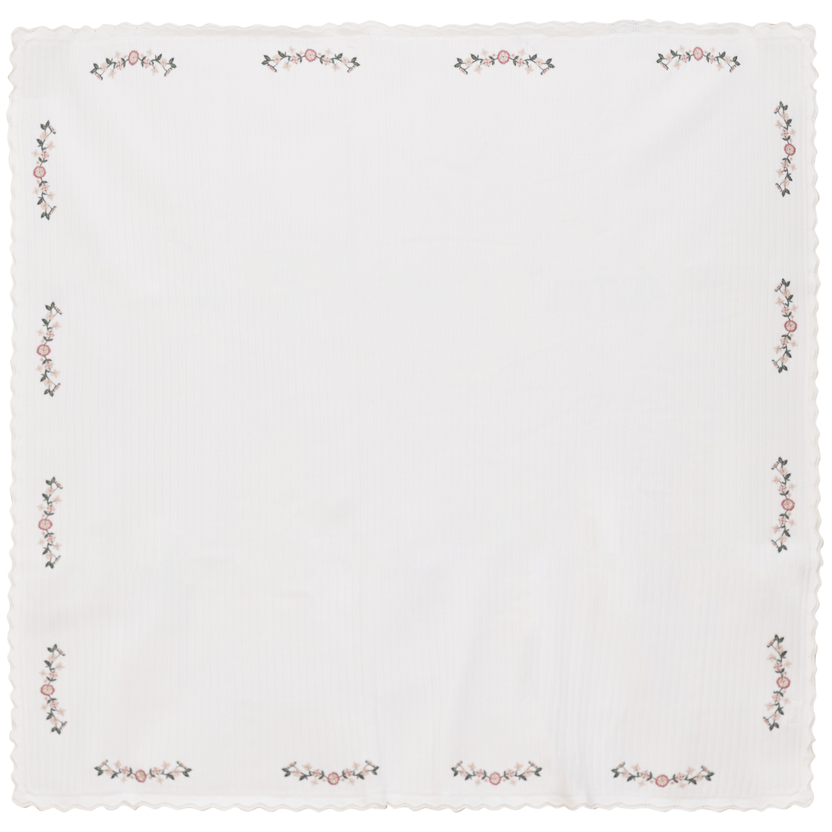 Rib Knit Blanket in Off White Dark Mauve One Size by Apricot