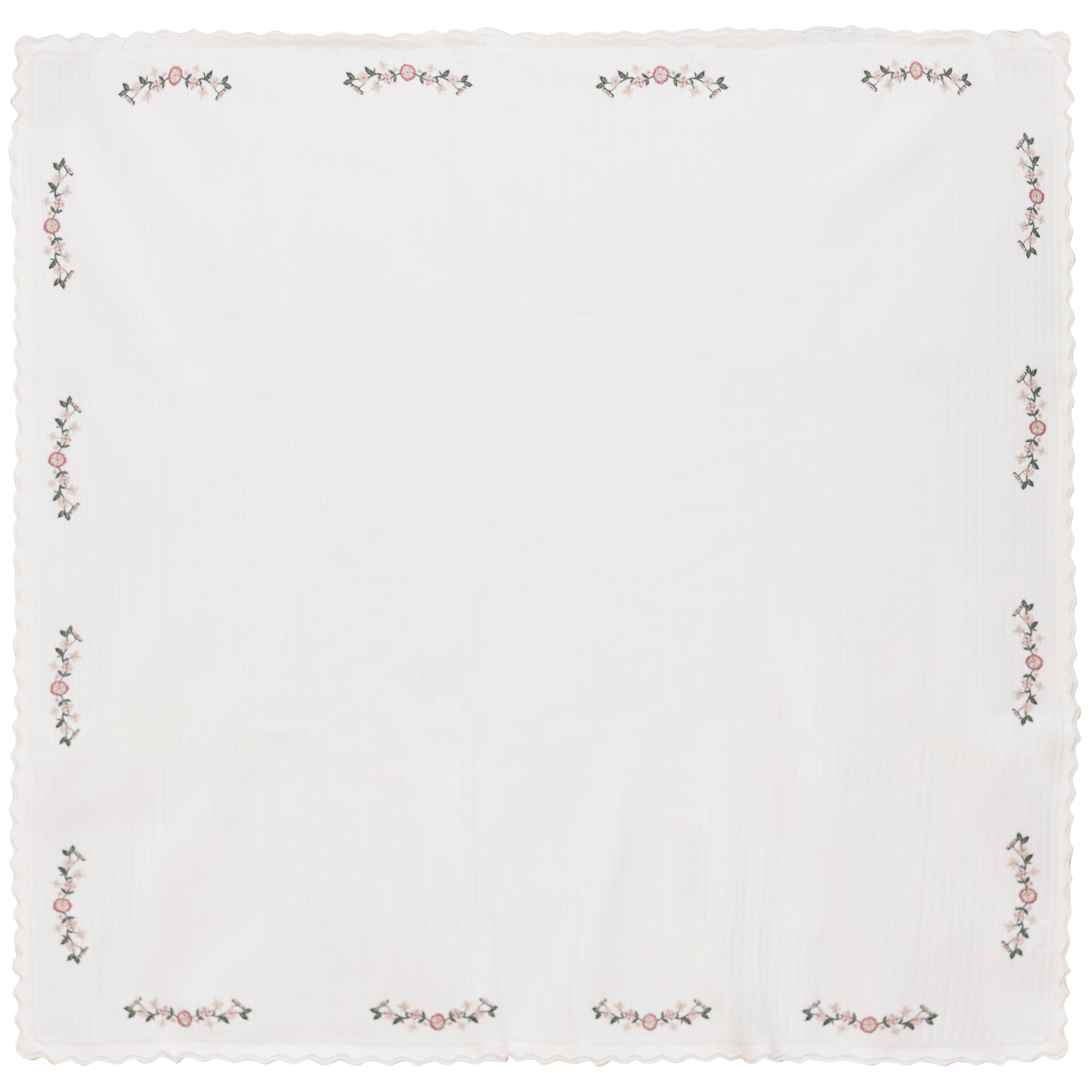 Rib Knit Blanket in Off White Dark Mauve One Size by Apricot