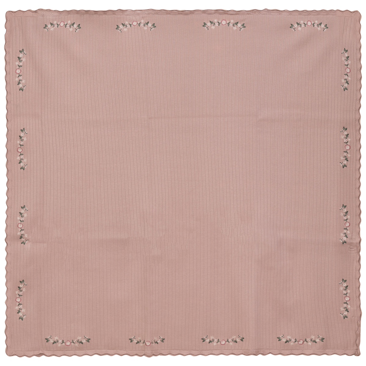 Rib Knit Blanket in Rose Cloud One Size by Apricot