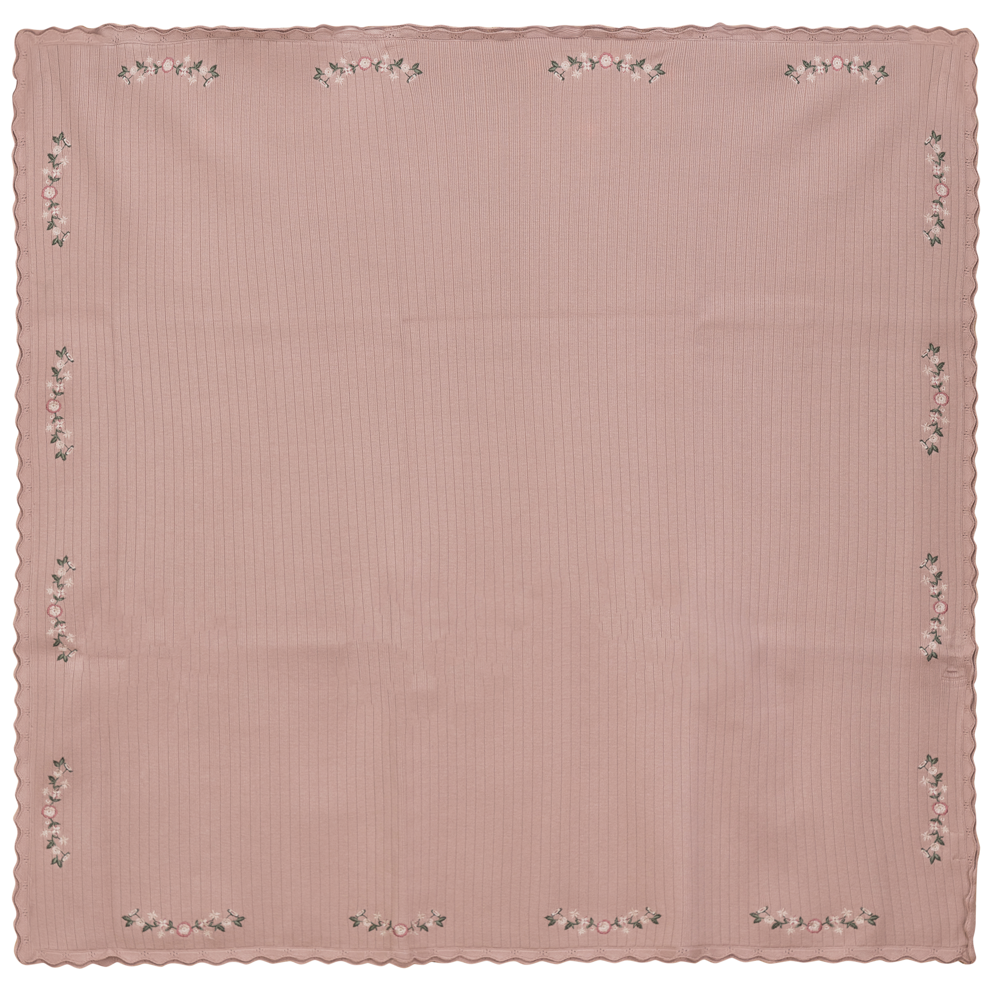 Rib Knit Blanket in Rose Cloud One Size by Apricot