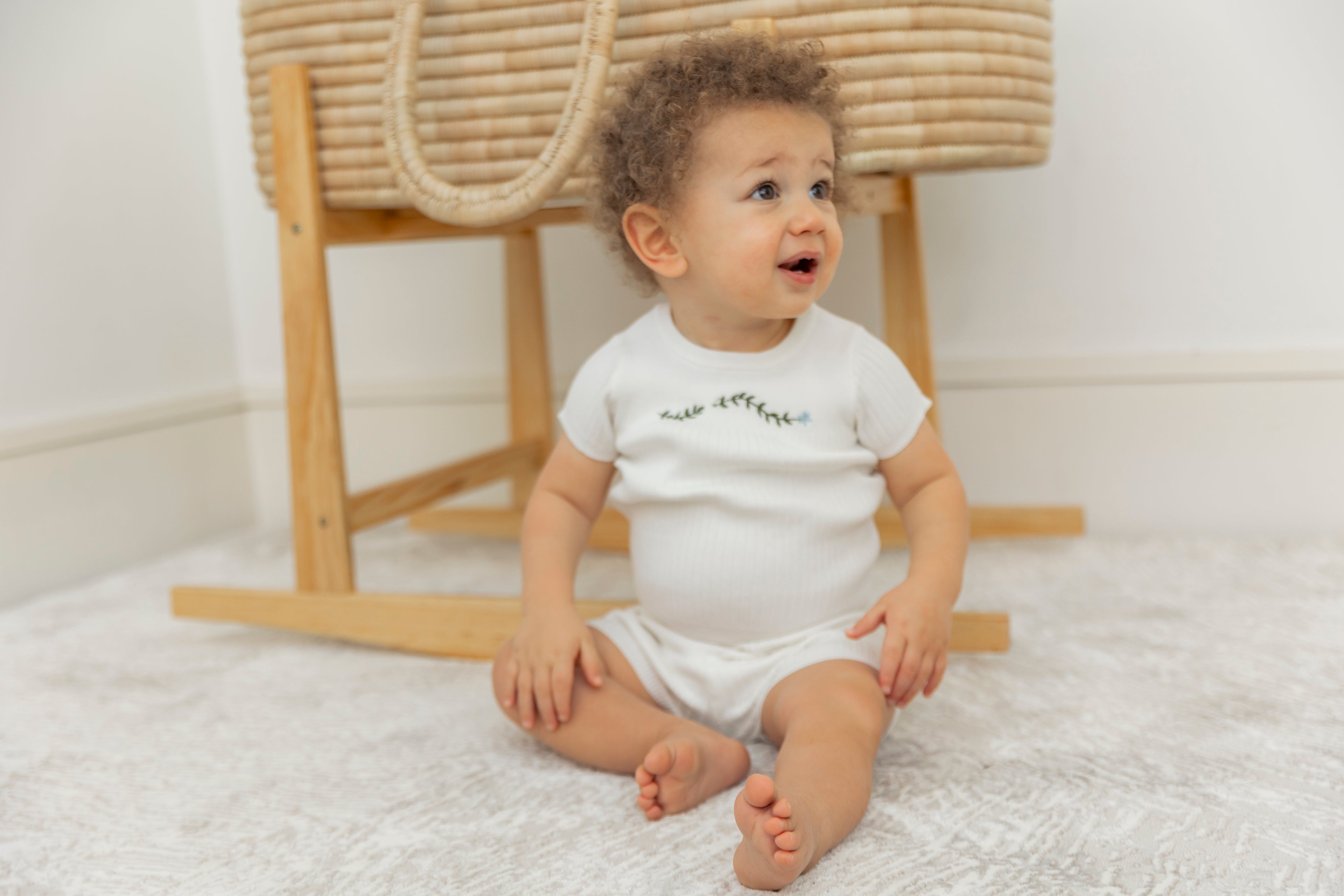 Rib knit Top and Shorts Set in by Apricot