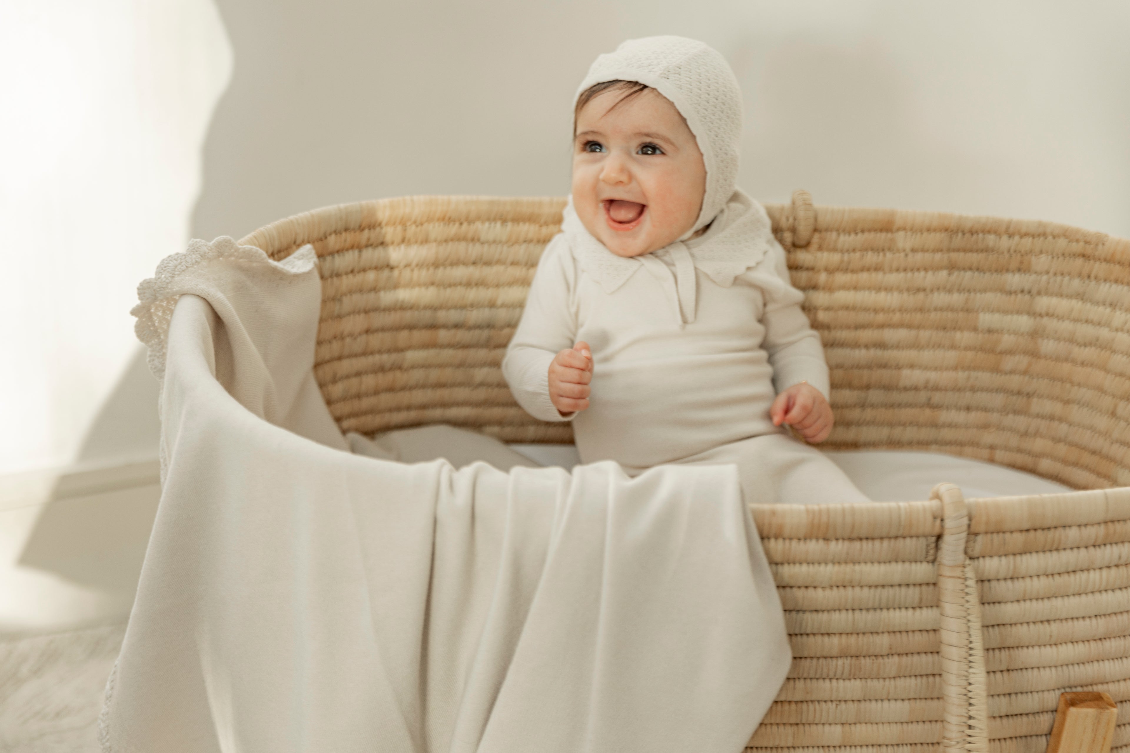 Knit Crochet Blanket in by Bebe Bella