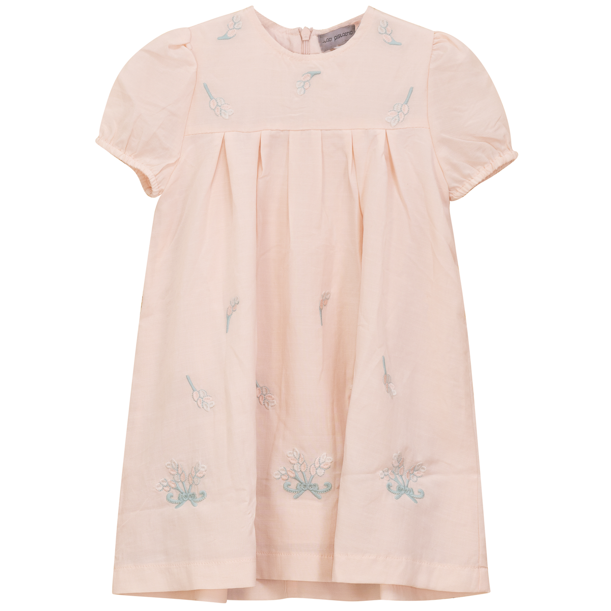 Cotton Floral Embroidered Dress in Pink by Posie & Pistachio