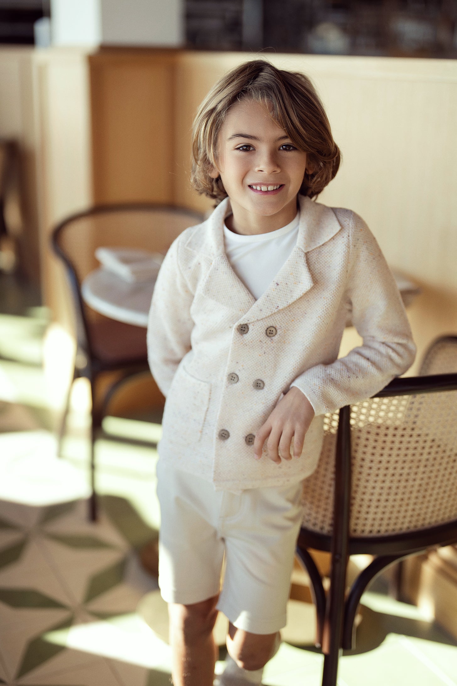 Speckeled Waffle Knit Blazer in by Mr. Mr.