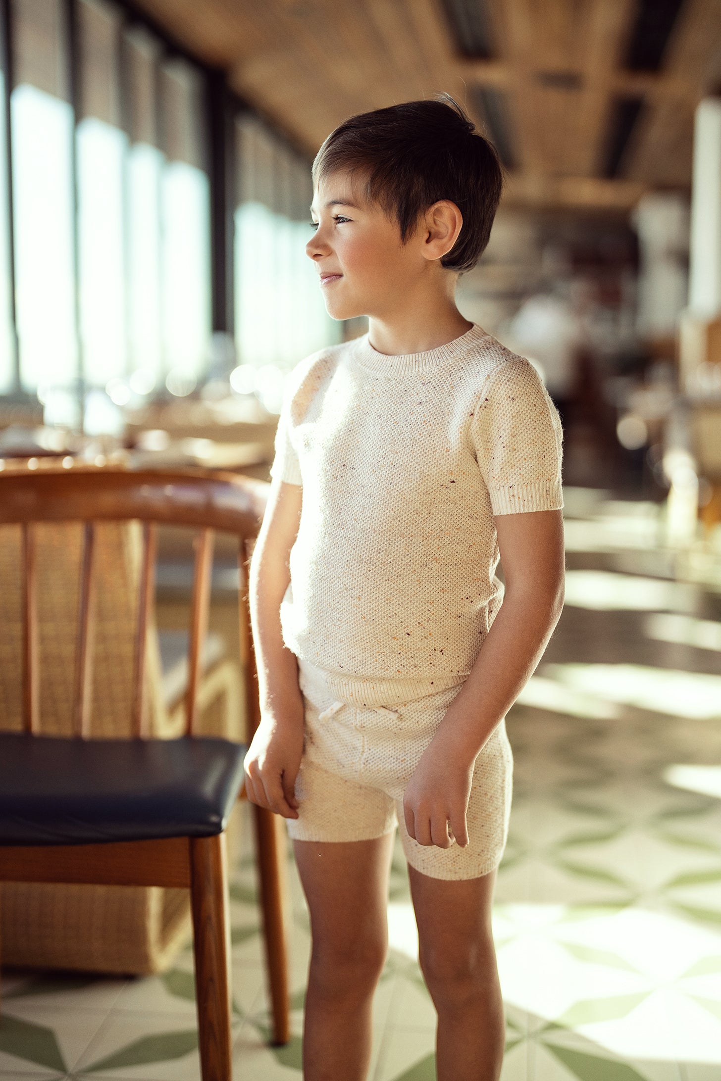 Speckled Waffle Knitted 2pc Set in by Mr. Mr.