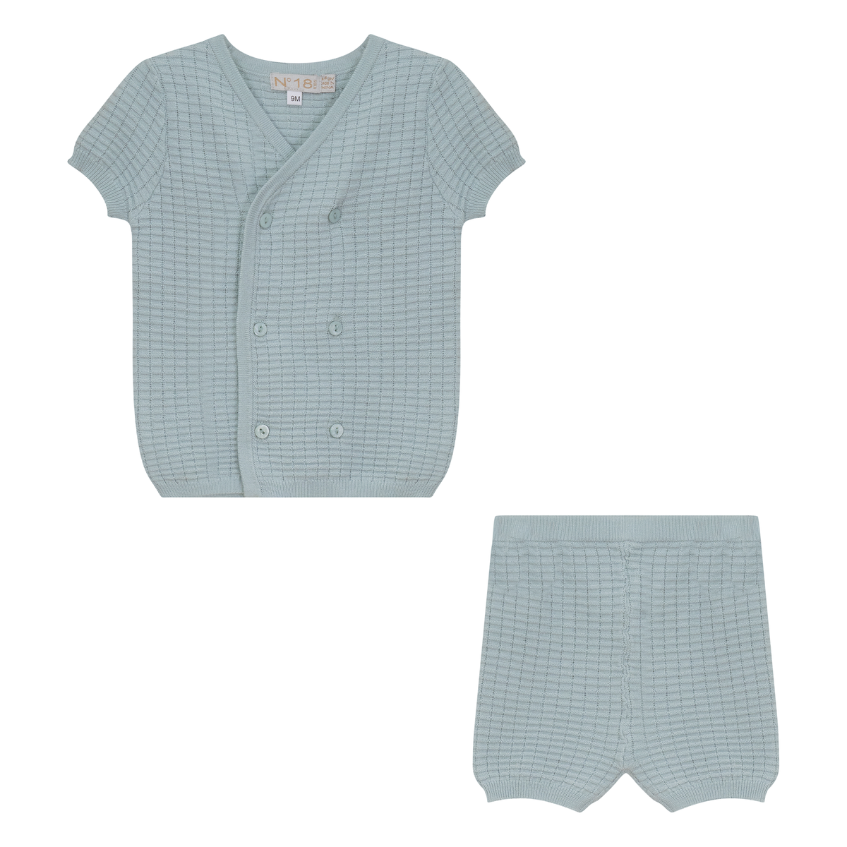 Knitted Double Breasted 2Pc Set in Seabrook by No18 Kids