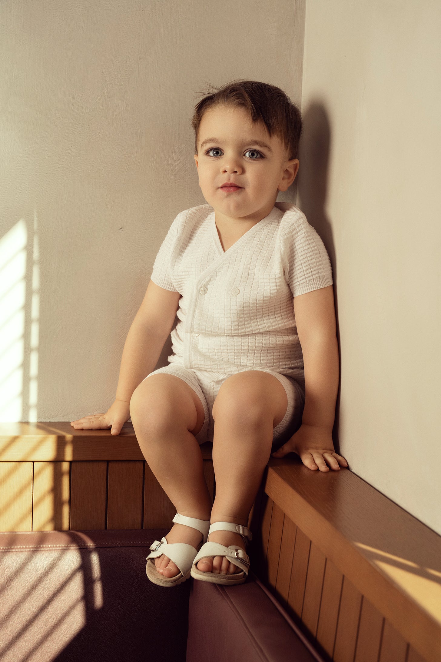 Knitted Double Breasted 2Pc Set in by No18 Kids