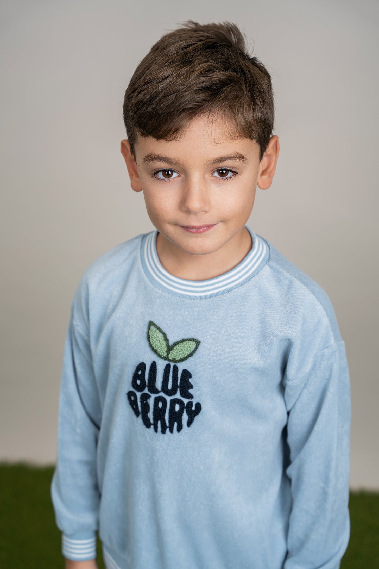 Blue Berry Terry Top in by Puddles