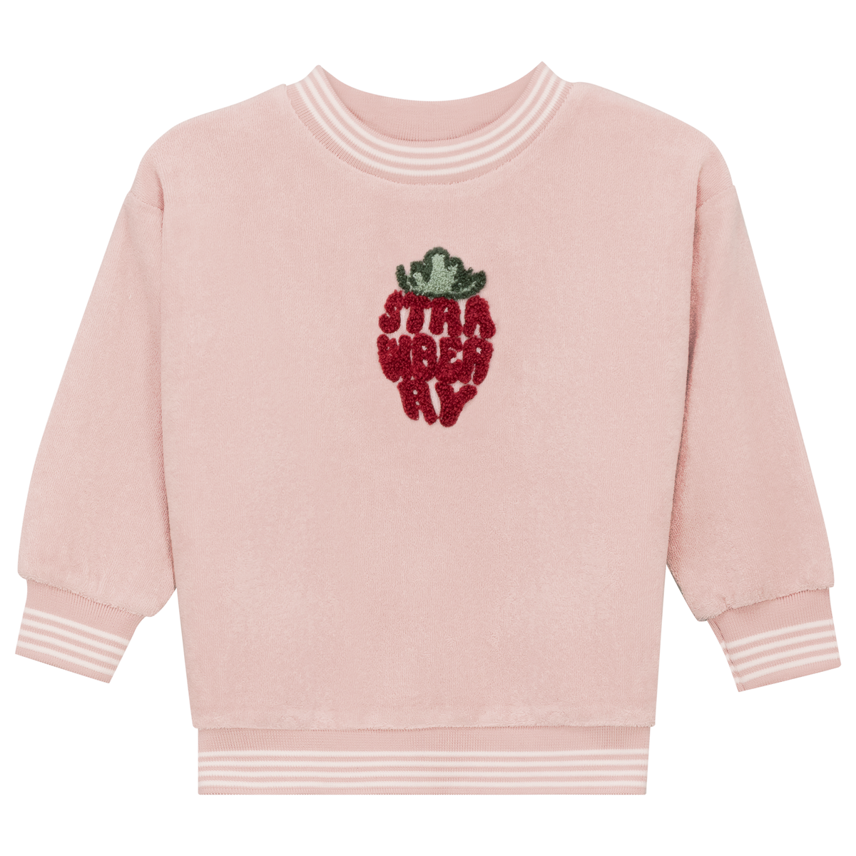 Strawberry Terry Top in Pink by Puddles