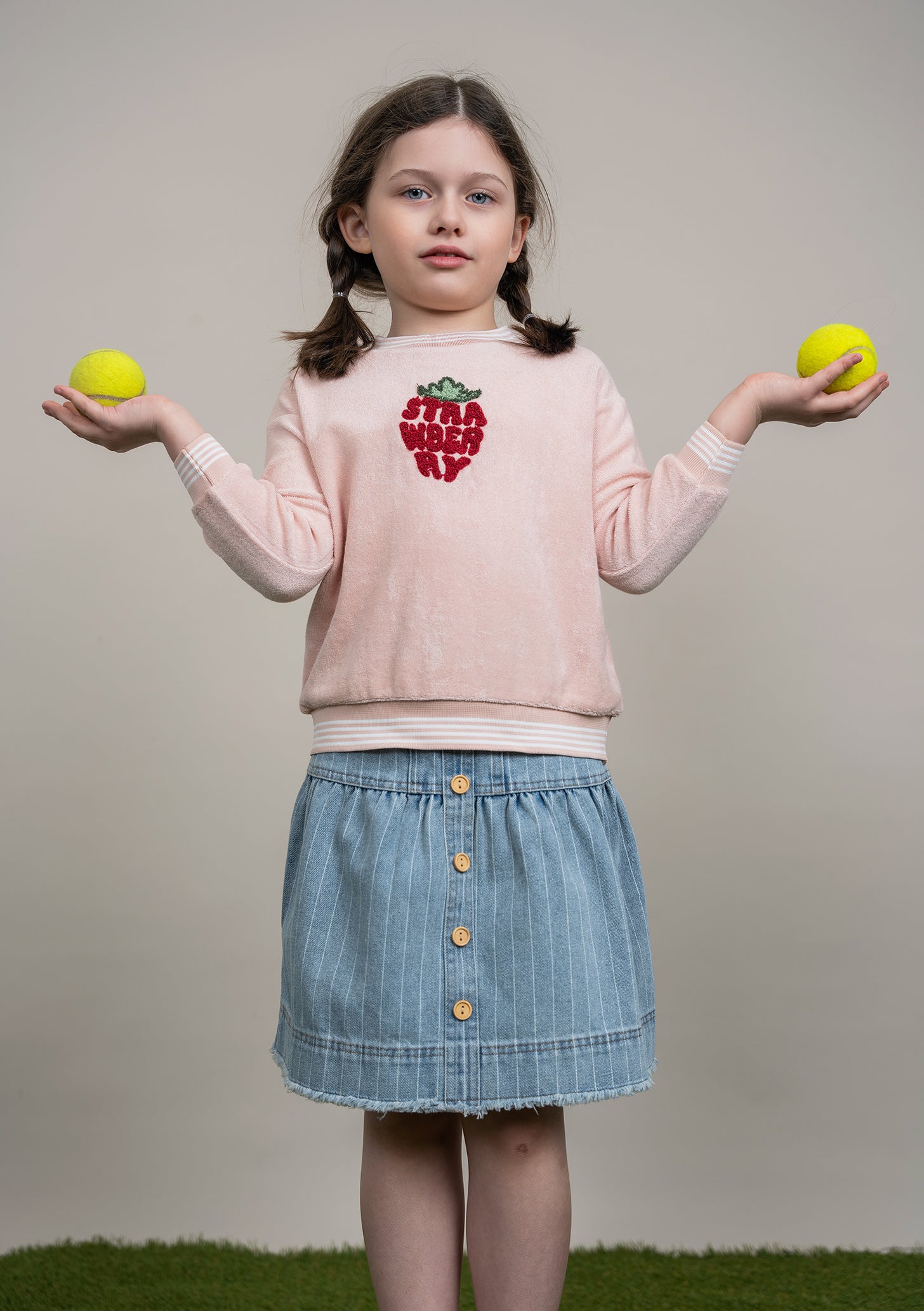 Strawberry Terry Top in by Puddles