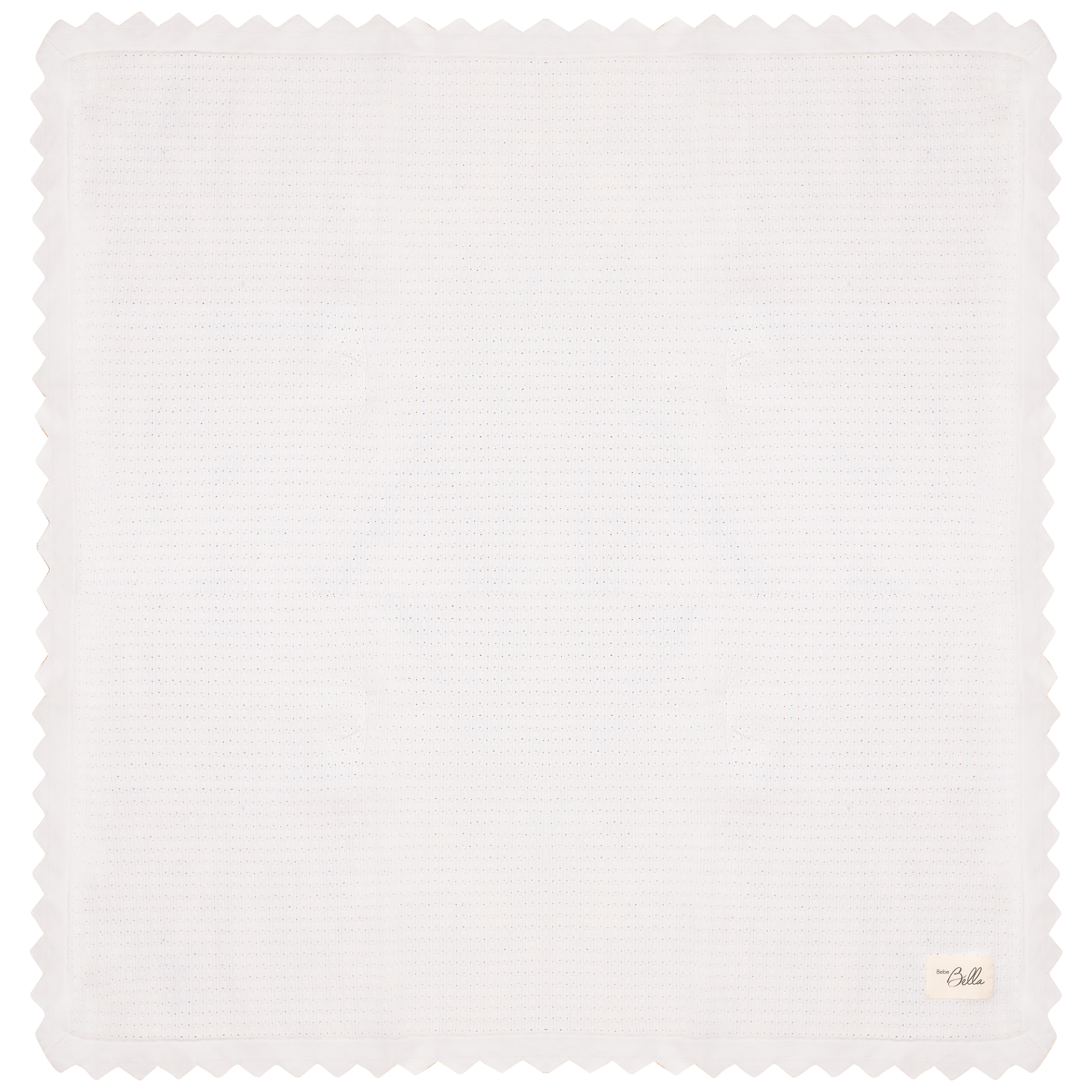 Pointelle Knitted Blanket in Off White One Size by Bebe Bella