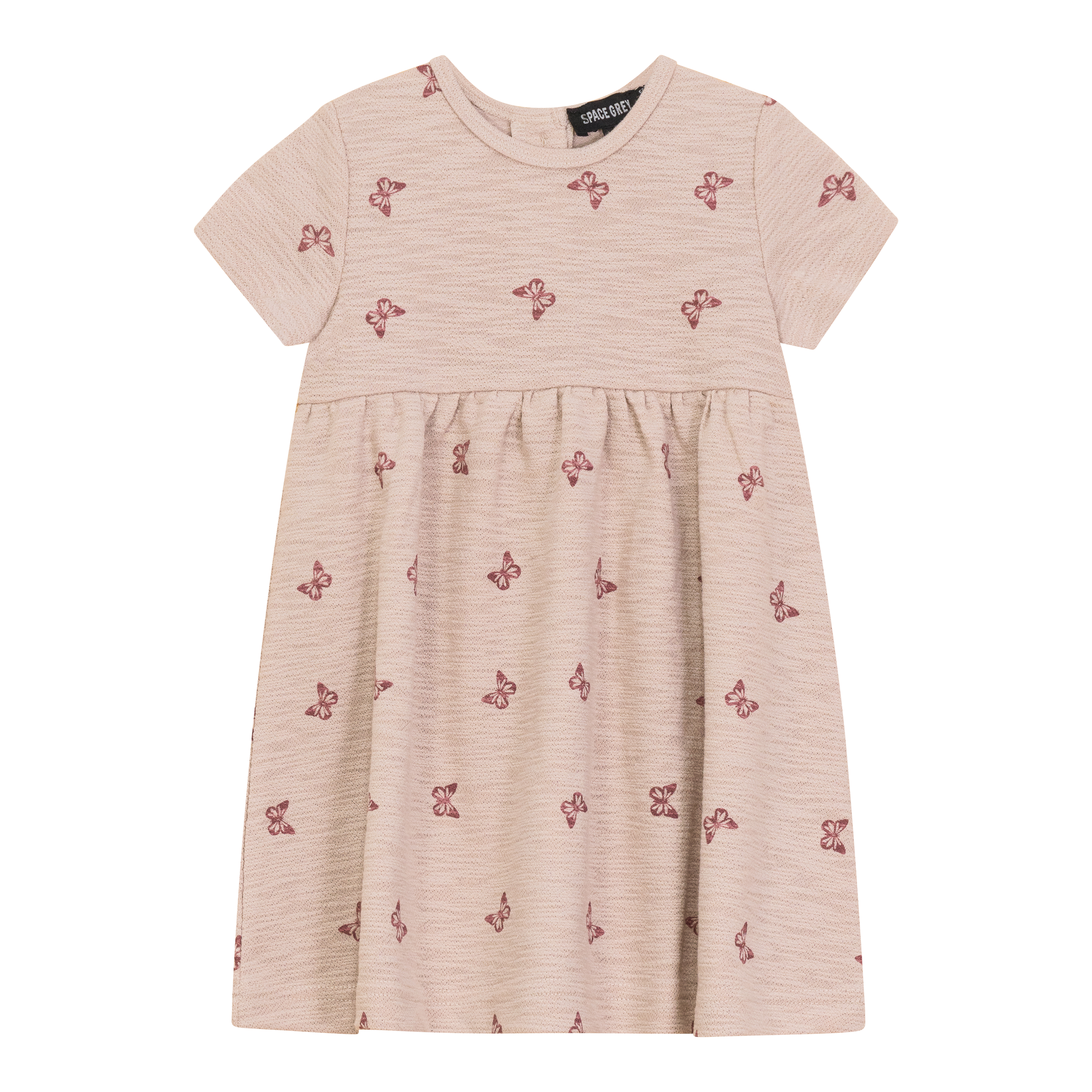 Butterfly Printed Dress in by Space Grey
