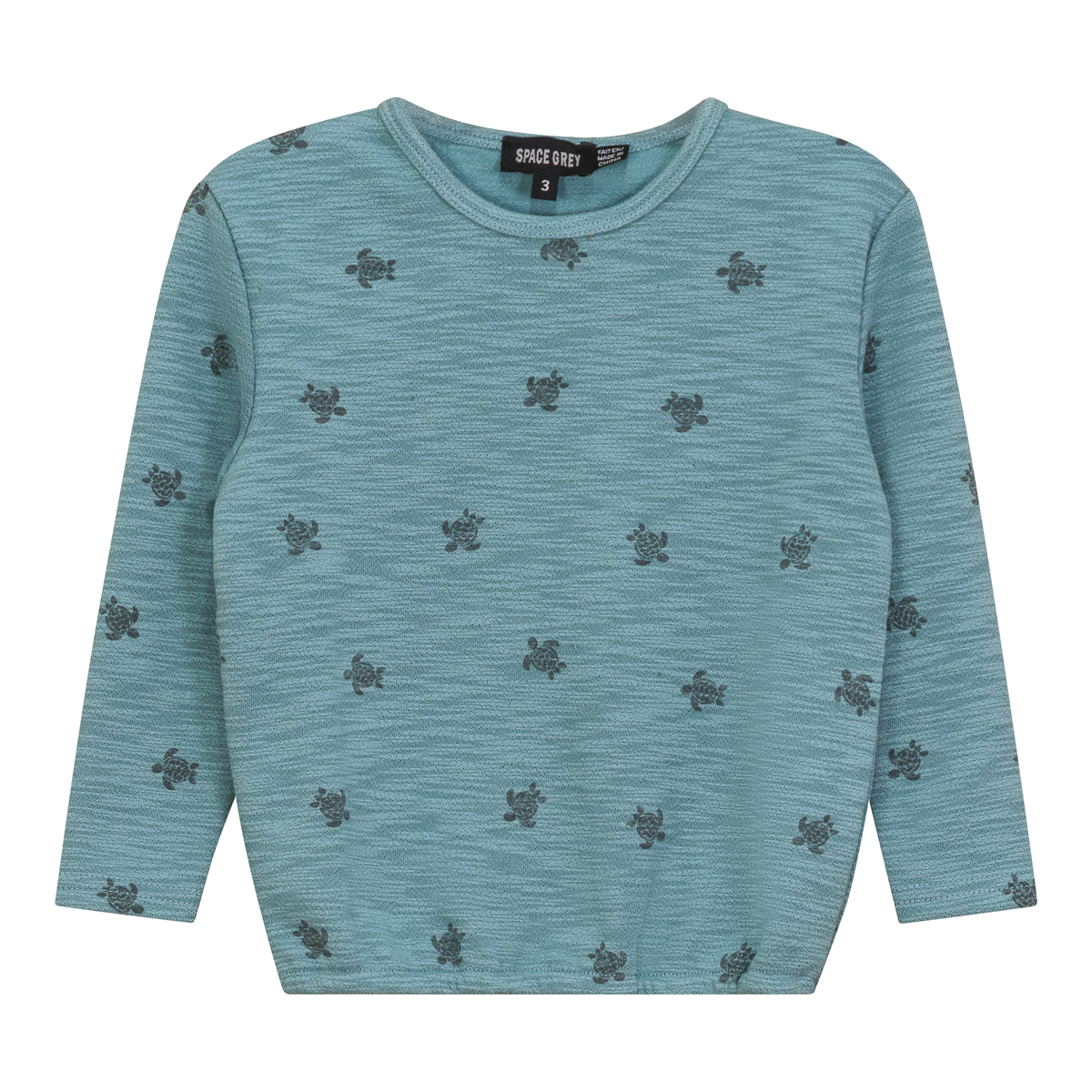 Turtle Printed Sweatshirt in Seafoam by Space Grey