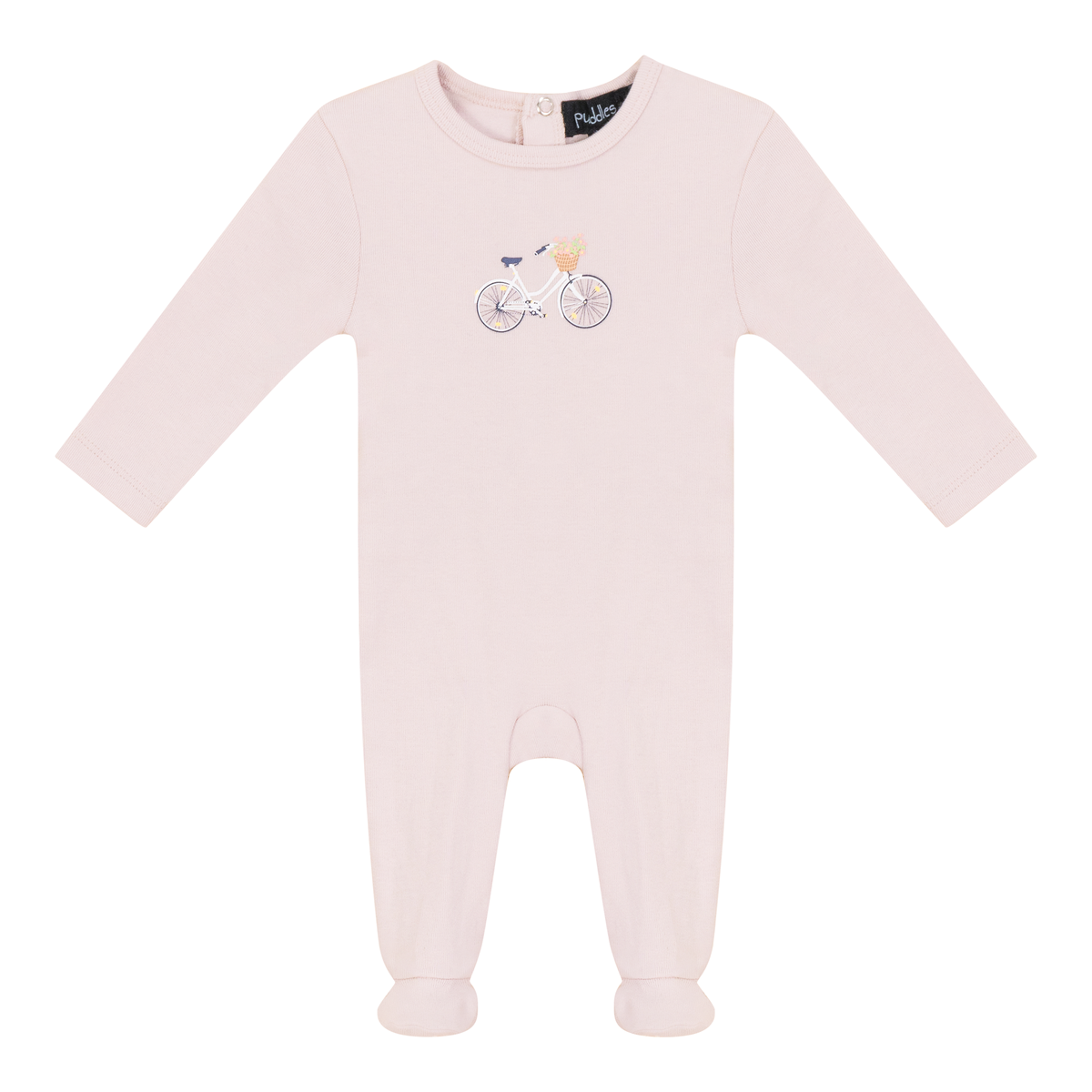 Scooter Bicycle Print Onesie in Primrose by Puddles