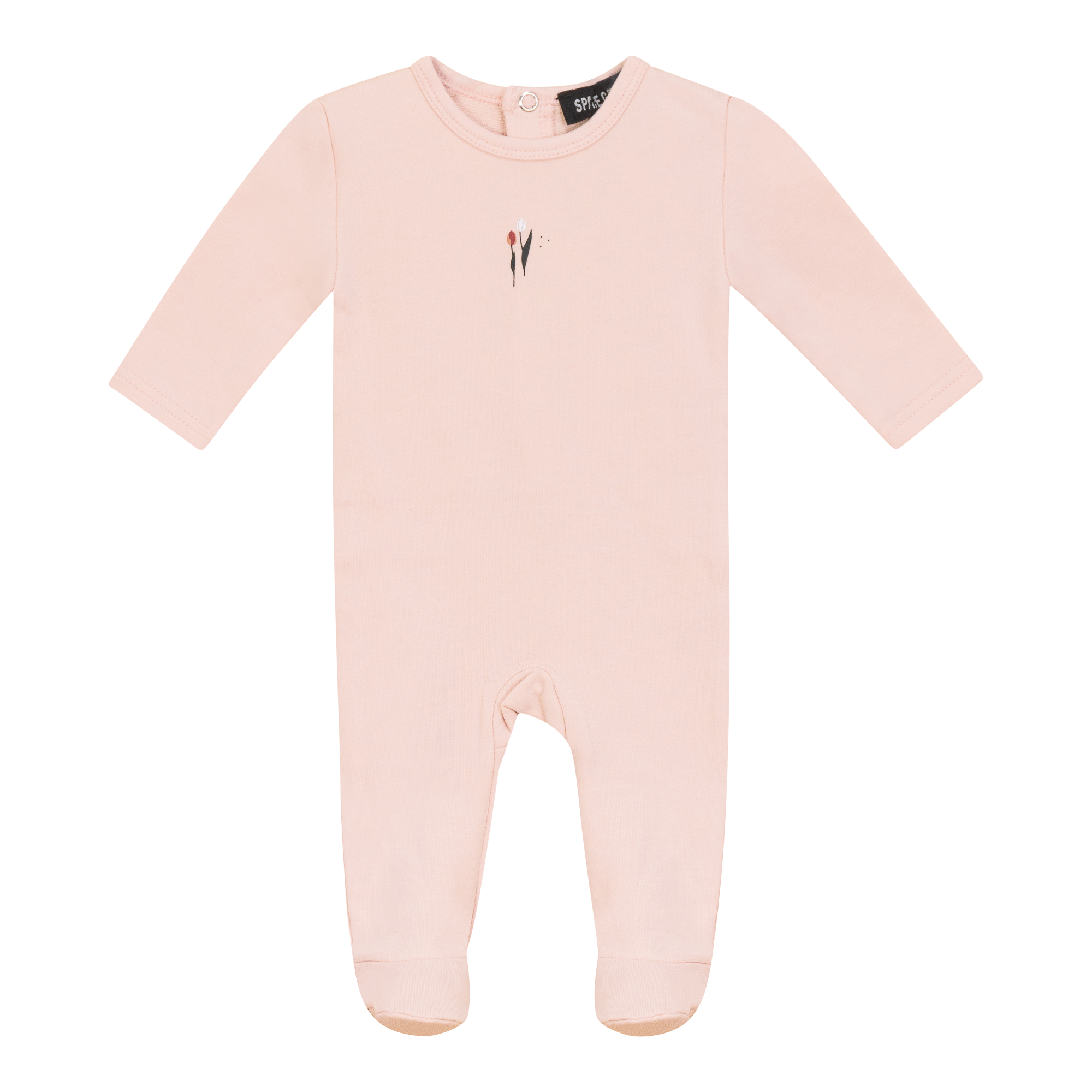 Scooter and Tulip Print Onesie in Soft Pink by Space Grey