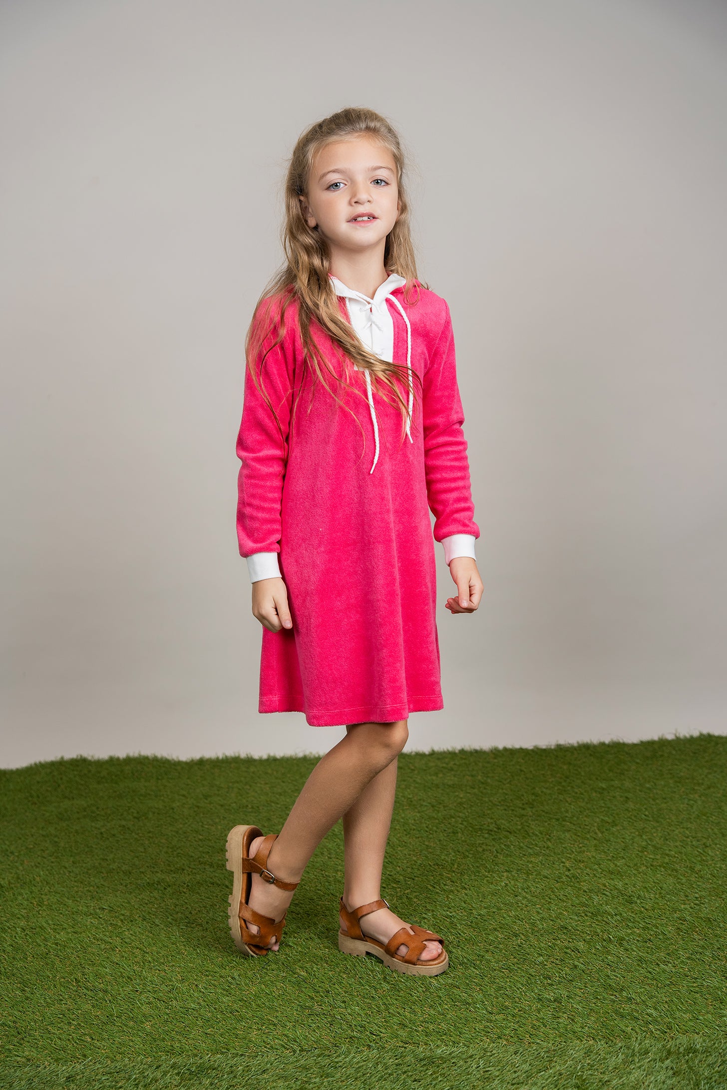 Cotton Terry Hoodie Dress in by Sunburnt