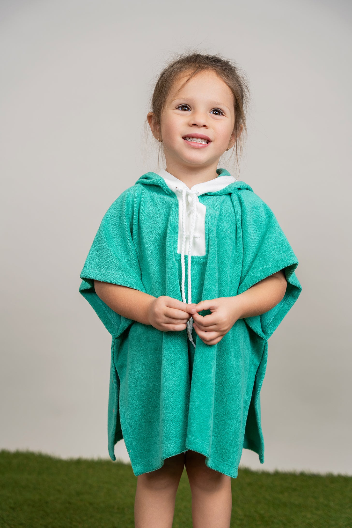 Cotton Terry Poncho in by Sunburnt