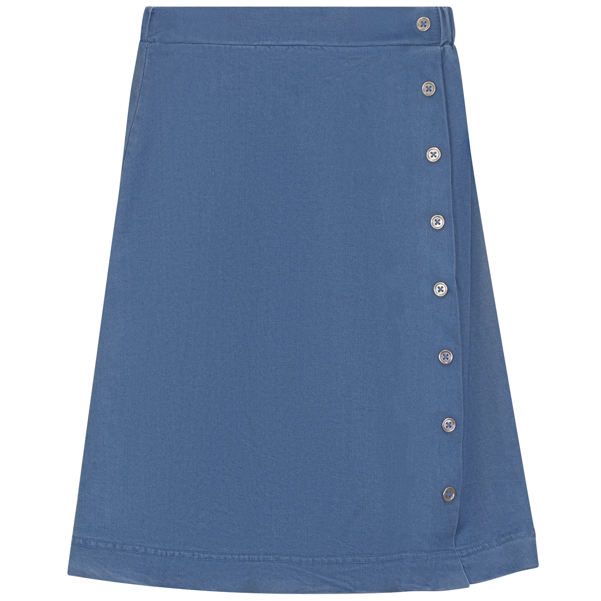 Midi Denim Skirt in Medium Denim by So What