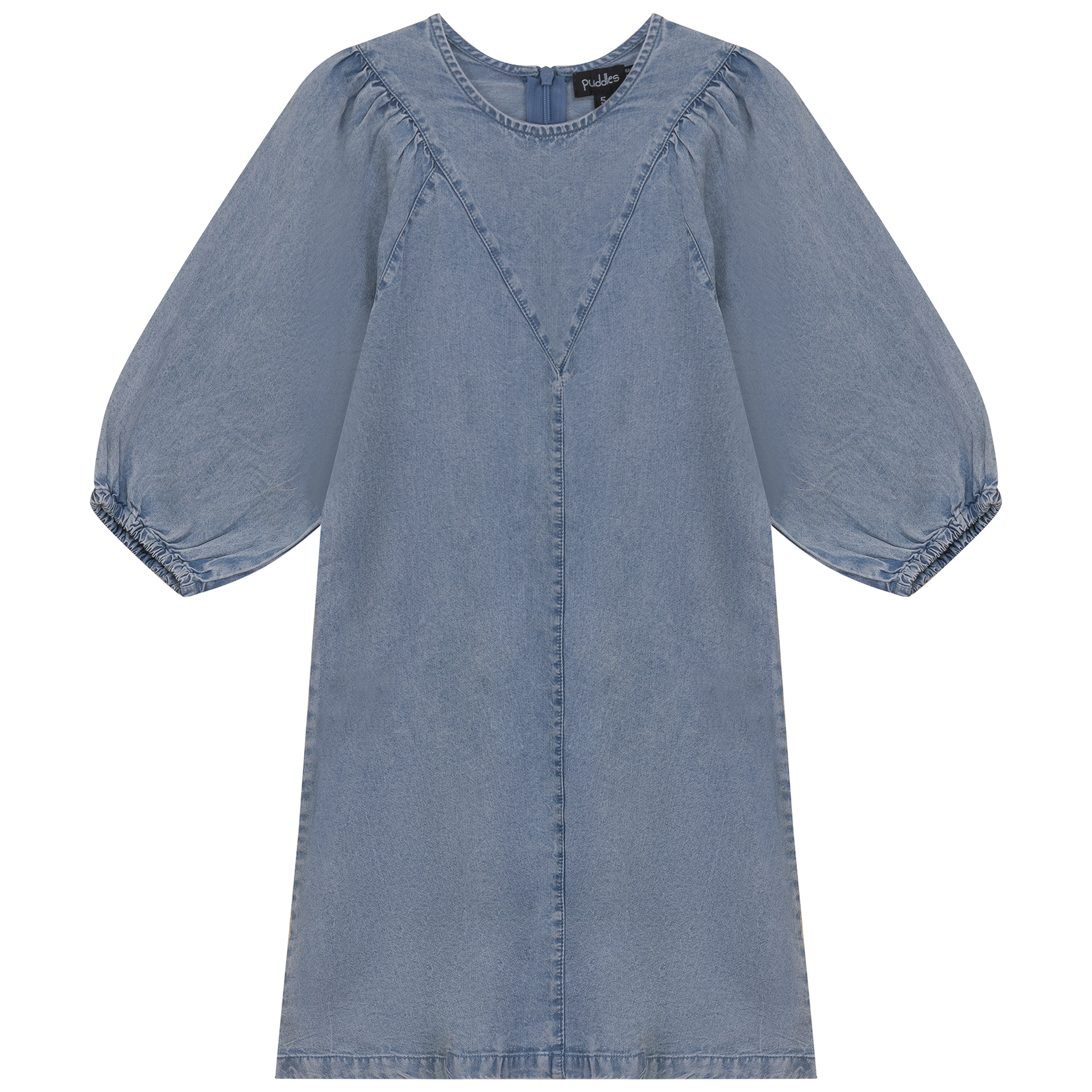 white christmas dresses Medium Wash Denim Maxi Dress - All Denim main image 0