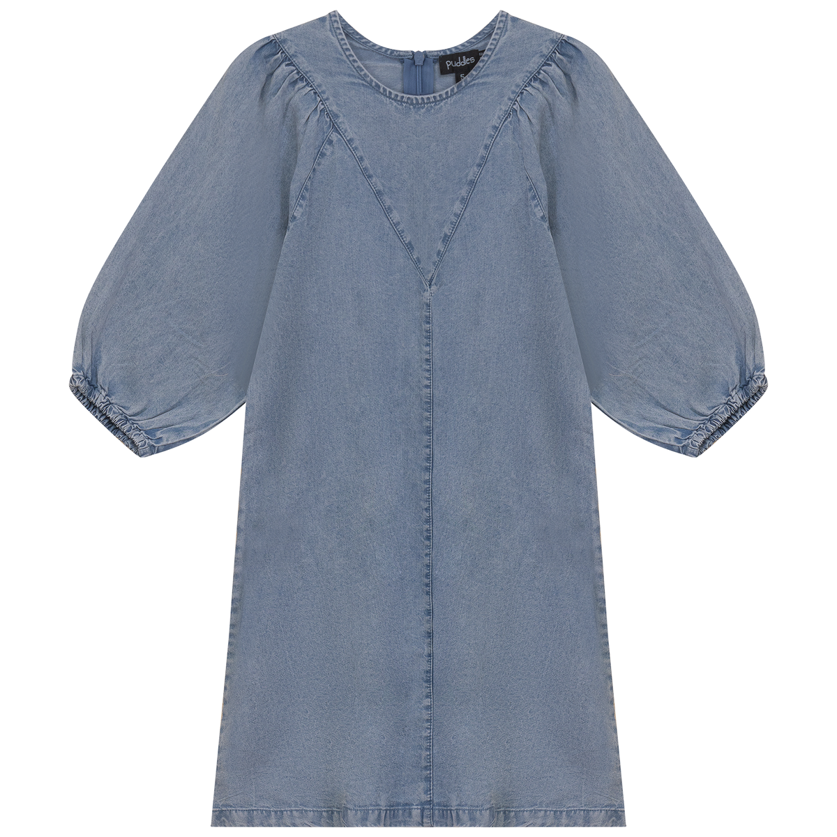 Washed Denim Dress in Denim Wash by Puddles