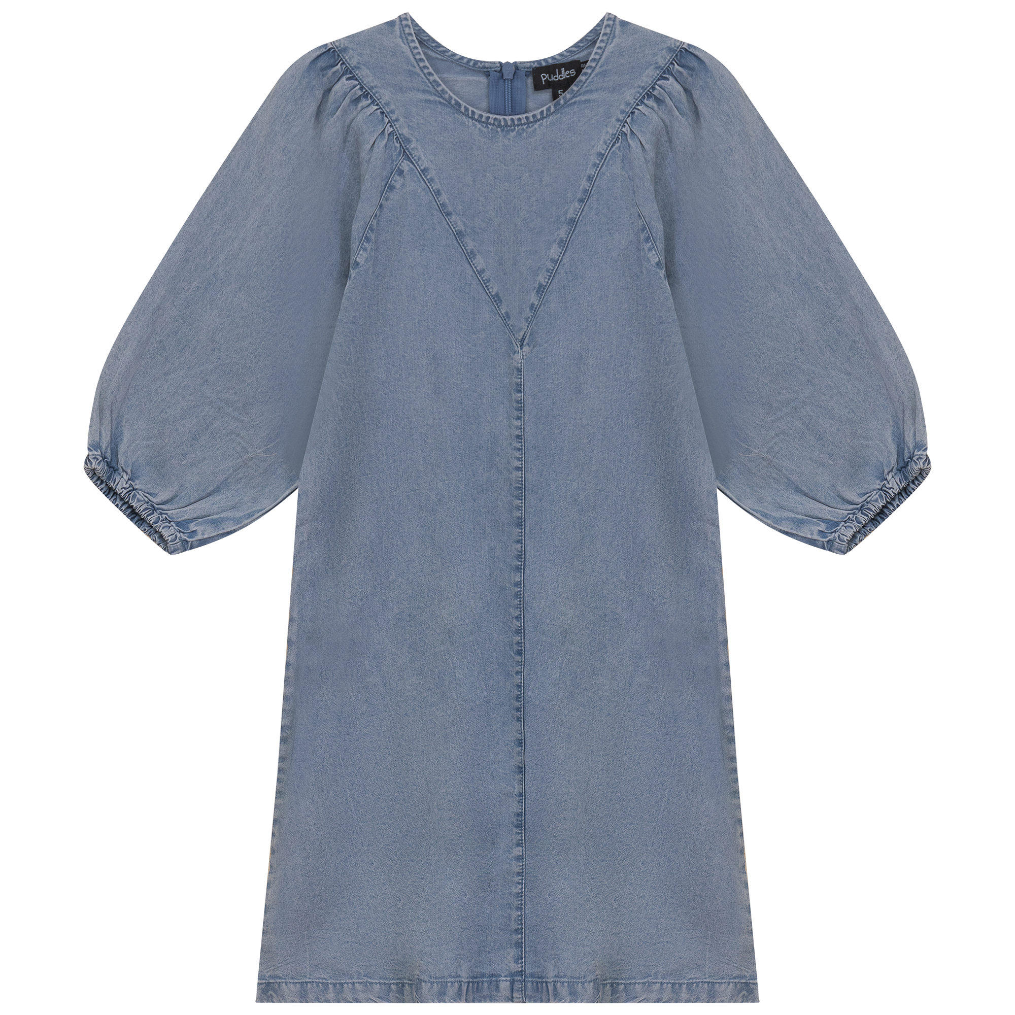 Washed Denim Dress in Denim Wash by Puddles
