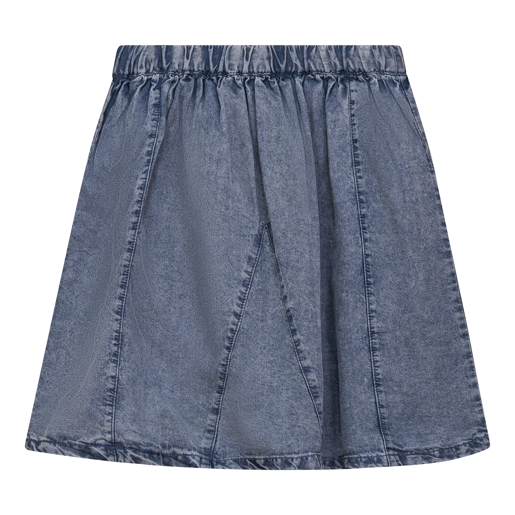Washed Denim Skirt in Denim Wash by Puddles