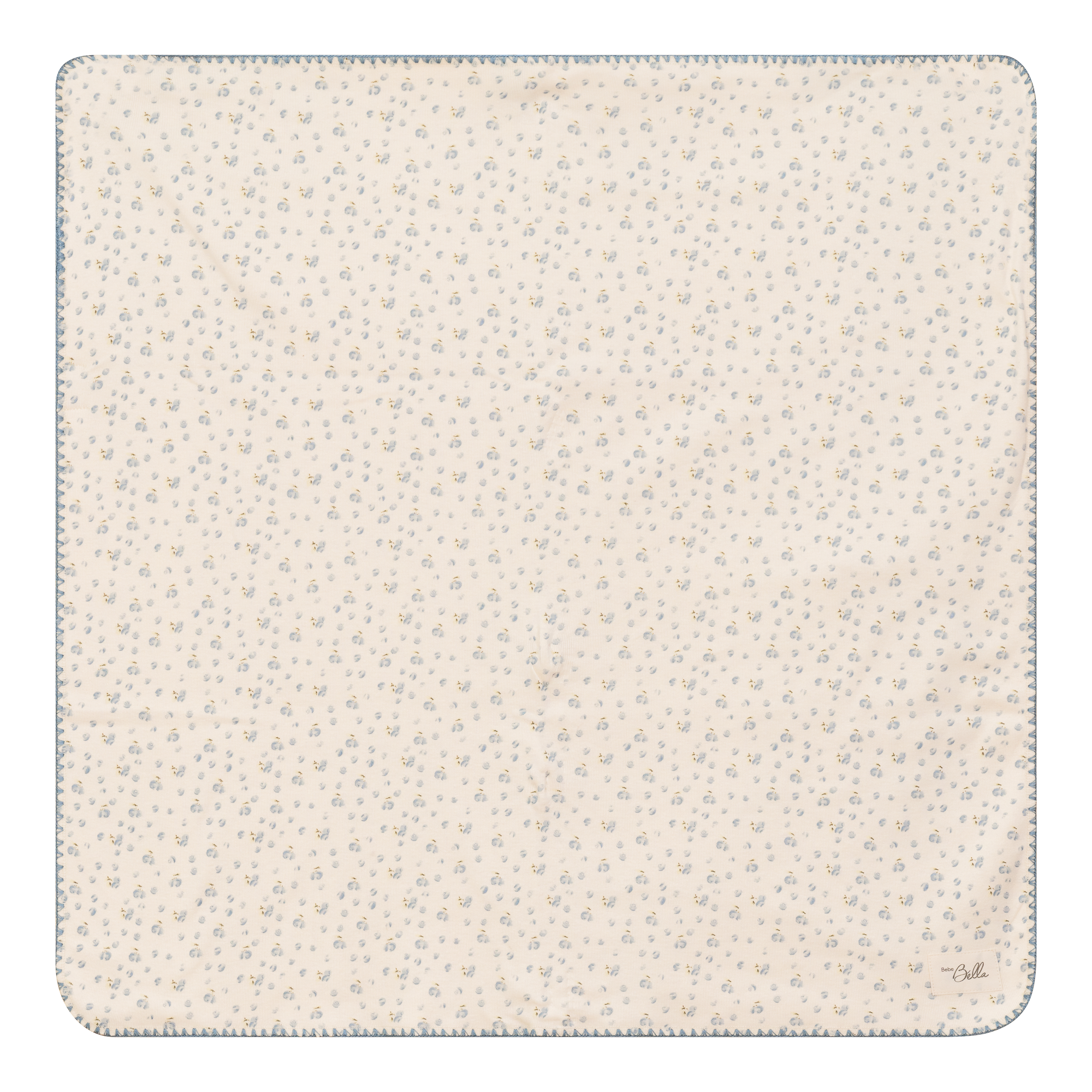 Ribbed Printed Blanket in Blue One Size by Bebe Bella