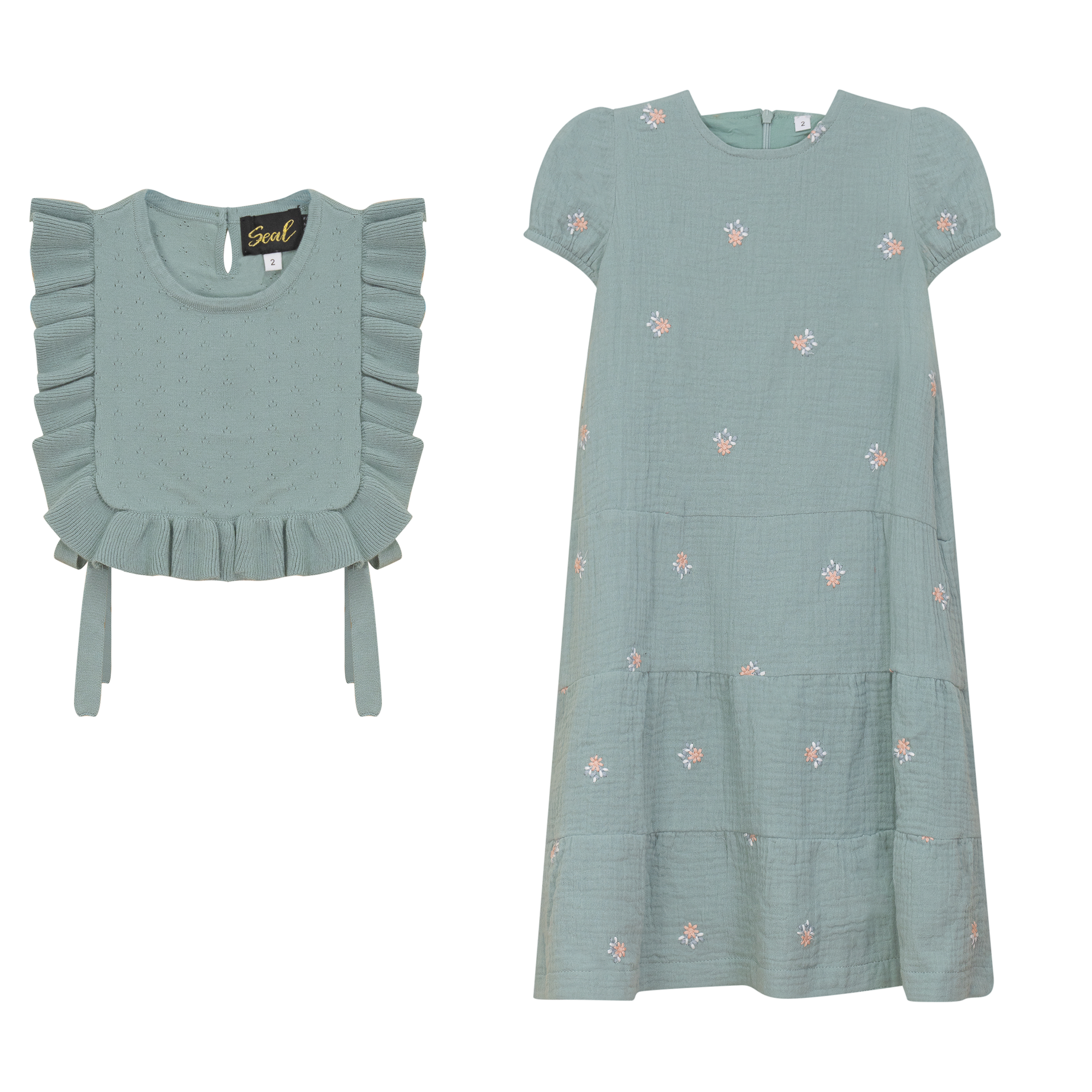 Woven Robe with Vest in Sage by Seal