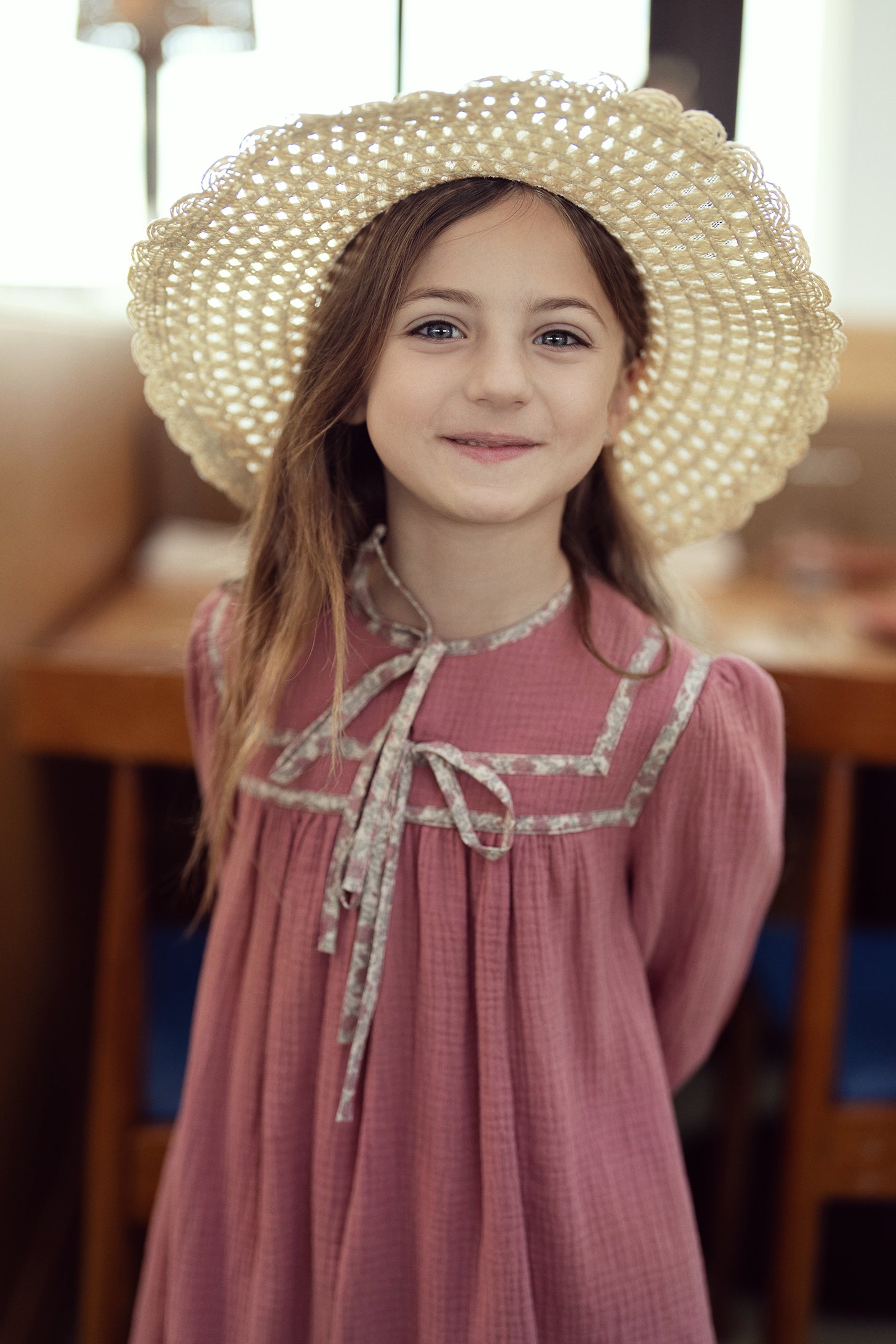 Floral Tape Gauze Robe in by Seal