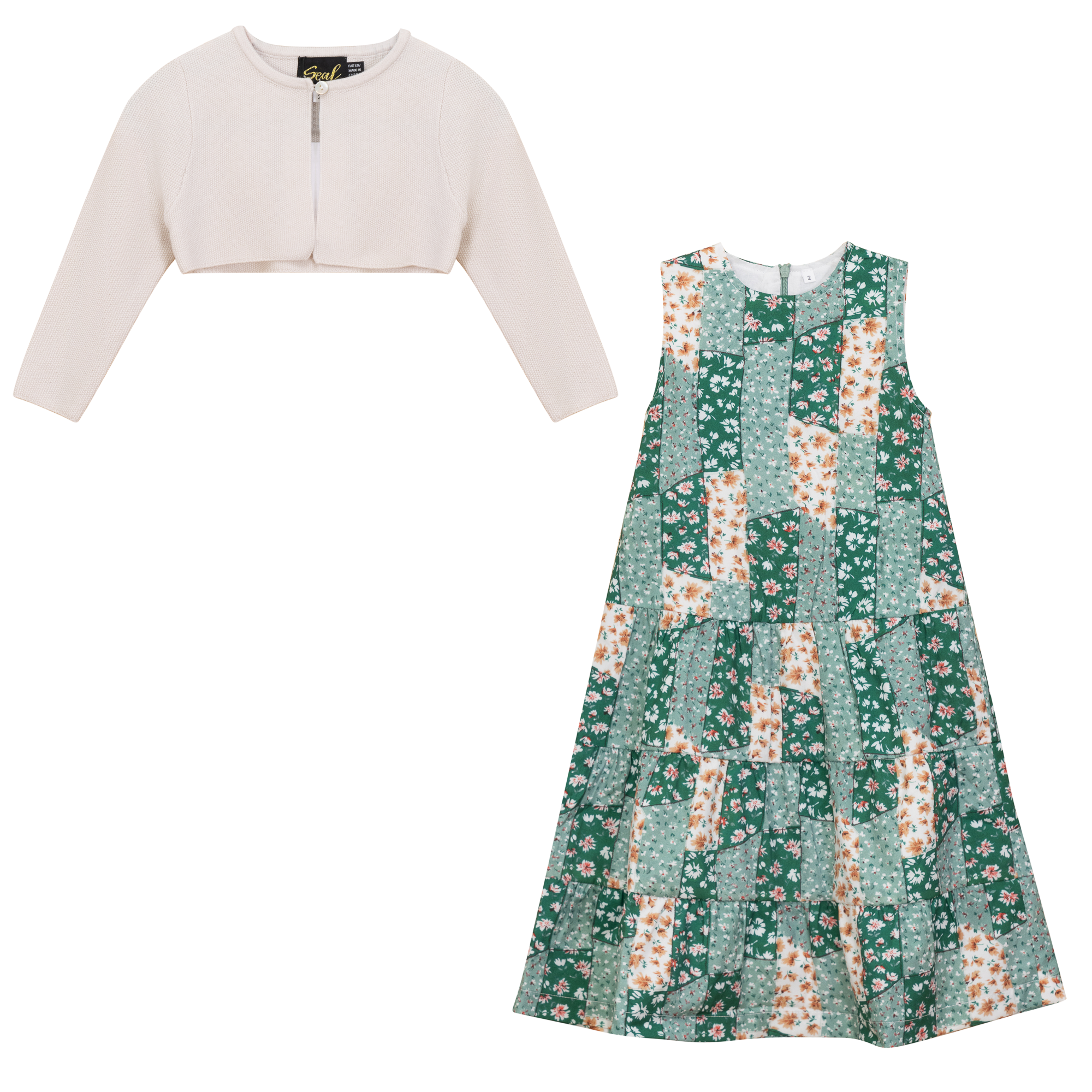 Floral Patchwork 2Pc Set in GREEN FLORAL by Seal