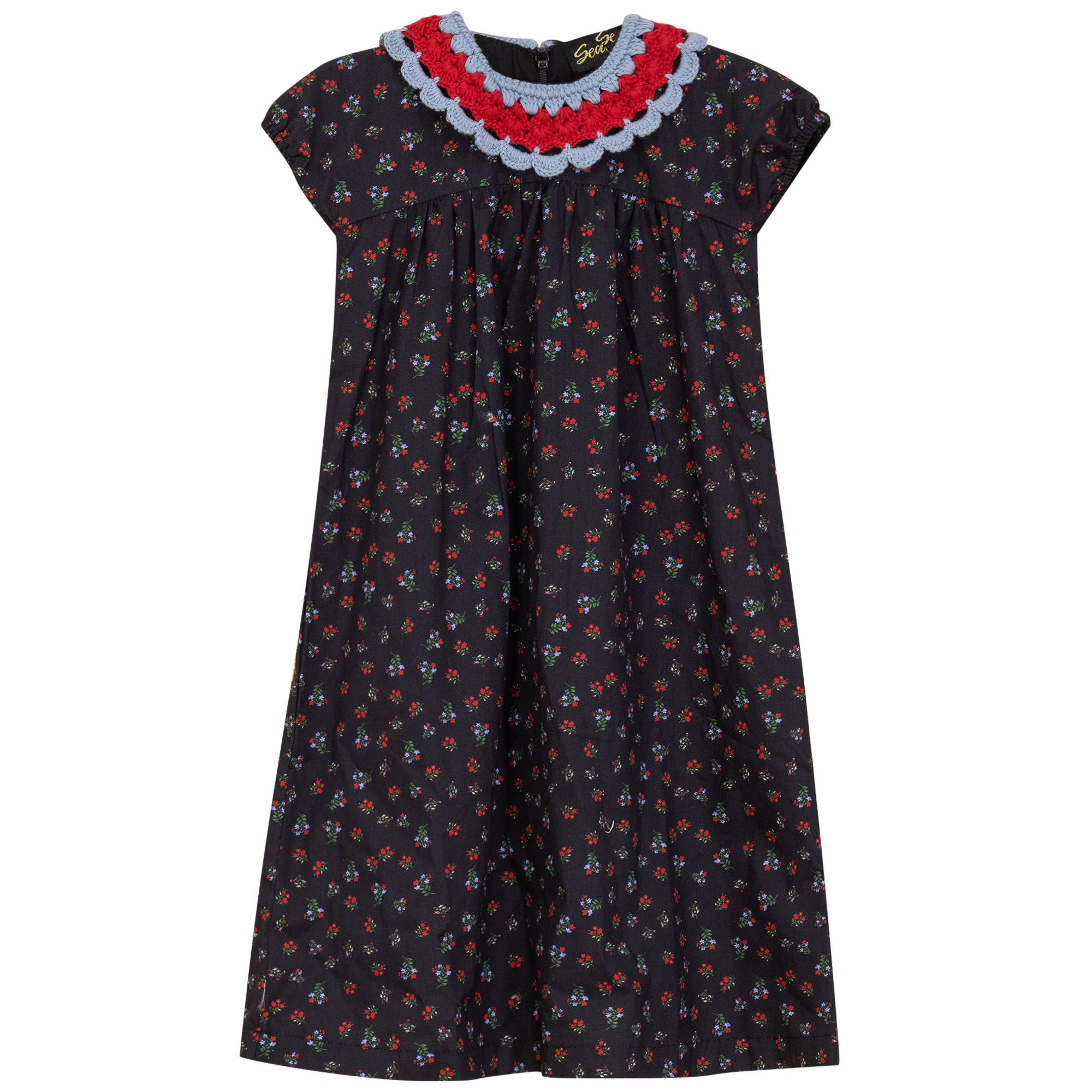 Crochet Woven Robe in Black by Seal