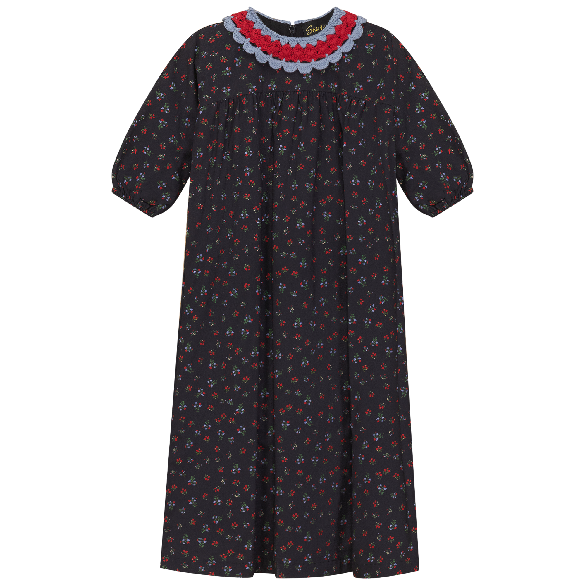 Crochet Woven Robe in Black by Seal