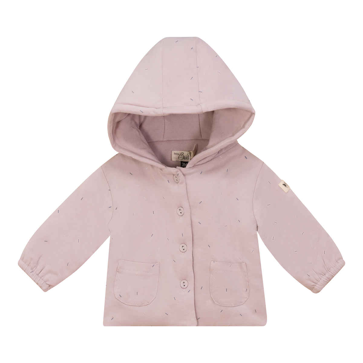 Sprinkle Print Puffy Jacket in Primrose by Bebe Bella
