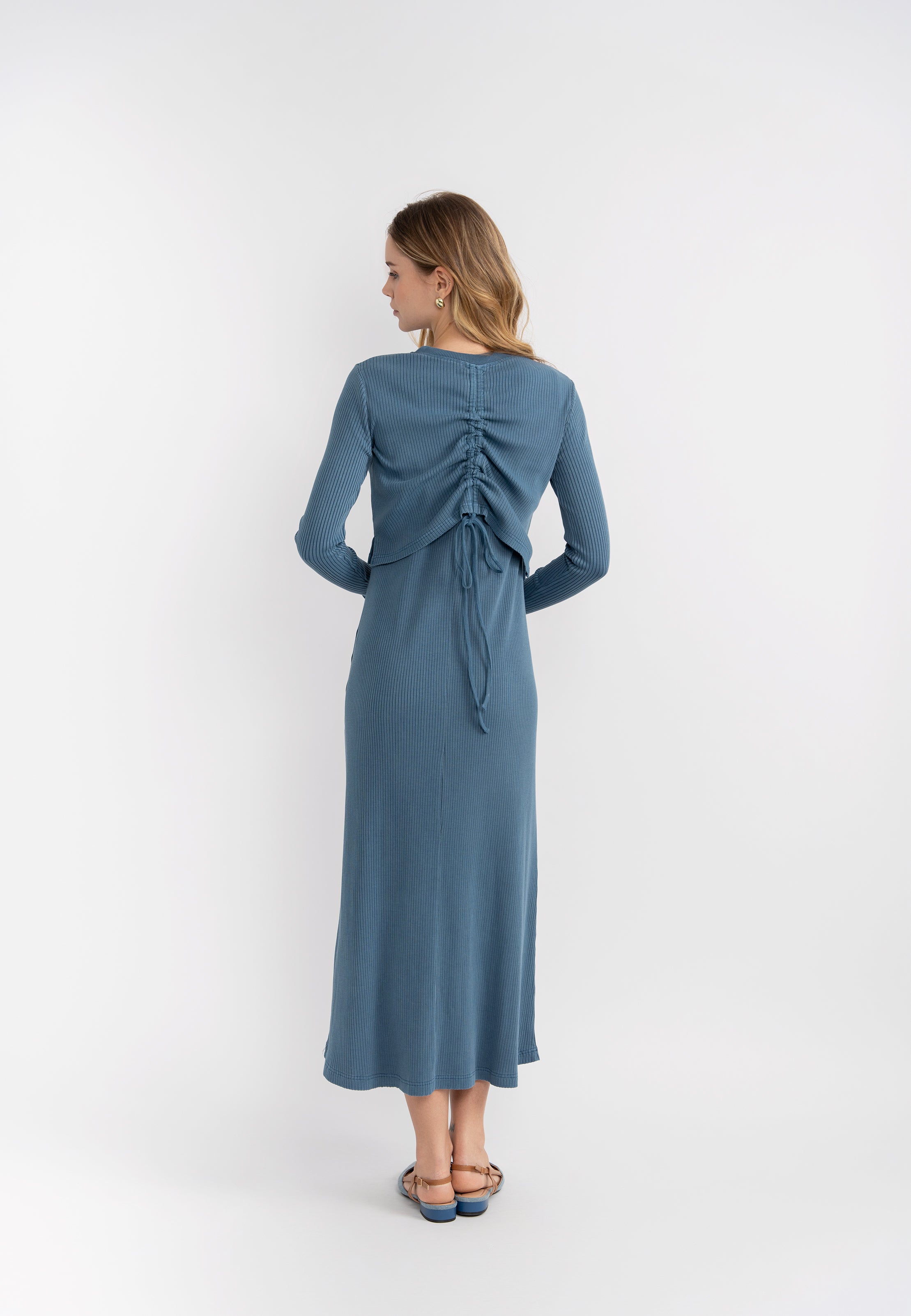 Distressed Ribbed Jumper in by Unclear