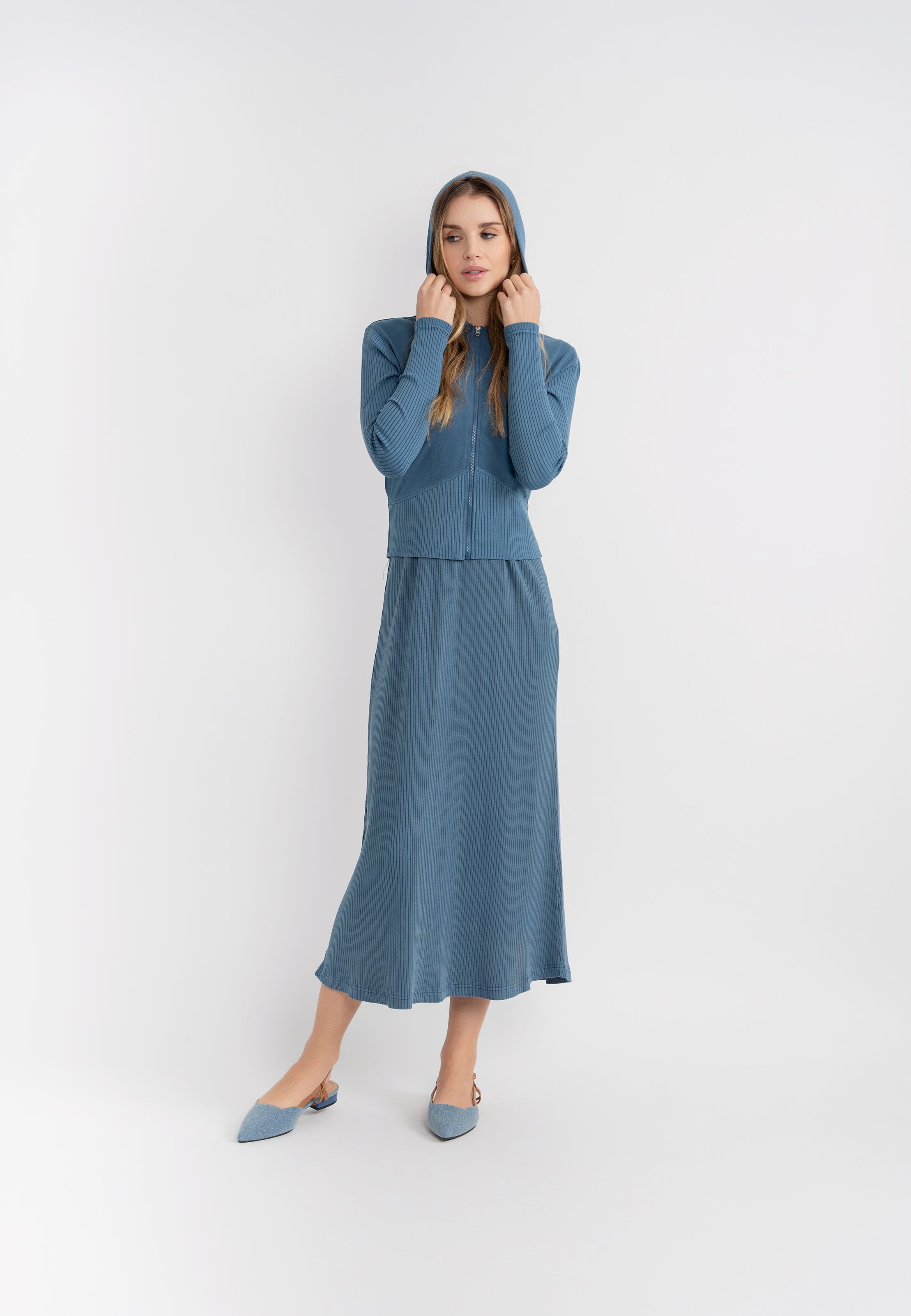 Distressed Ribbed Jumper in by Unclear