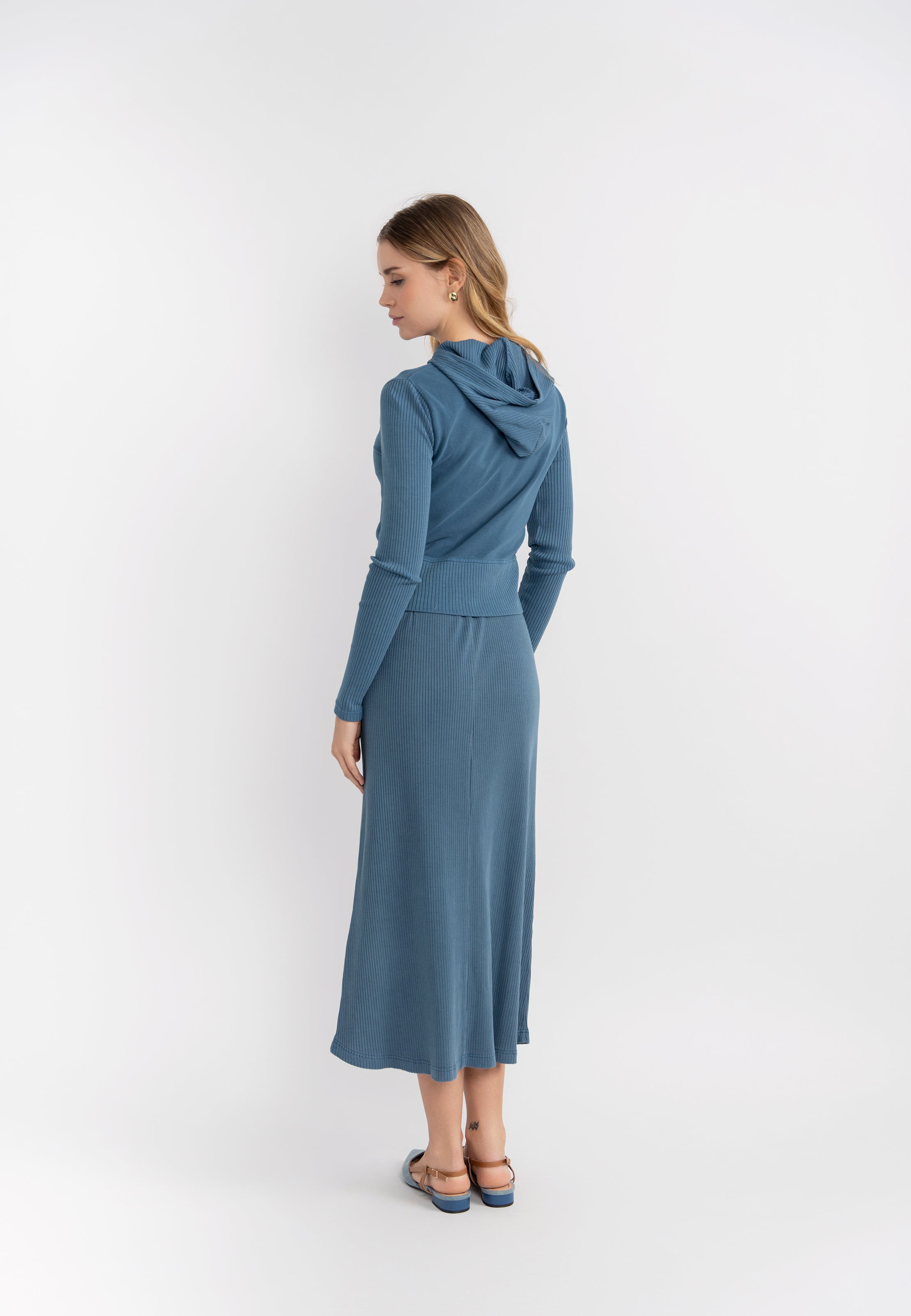 Distressed Ribbed Jumper in by Unclear