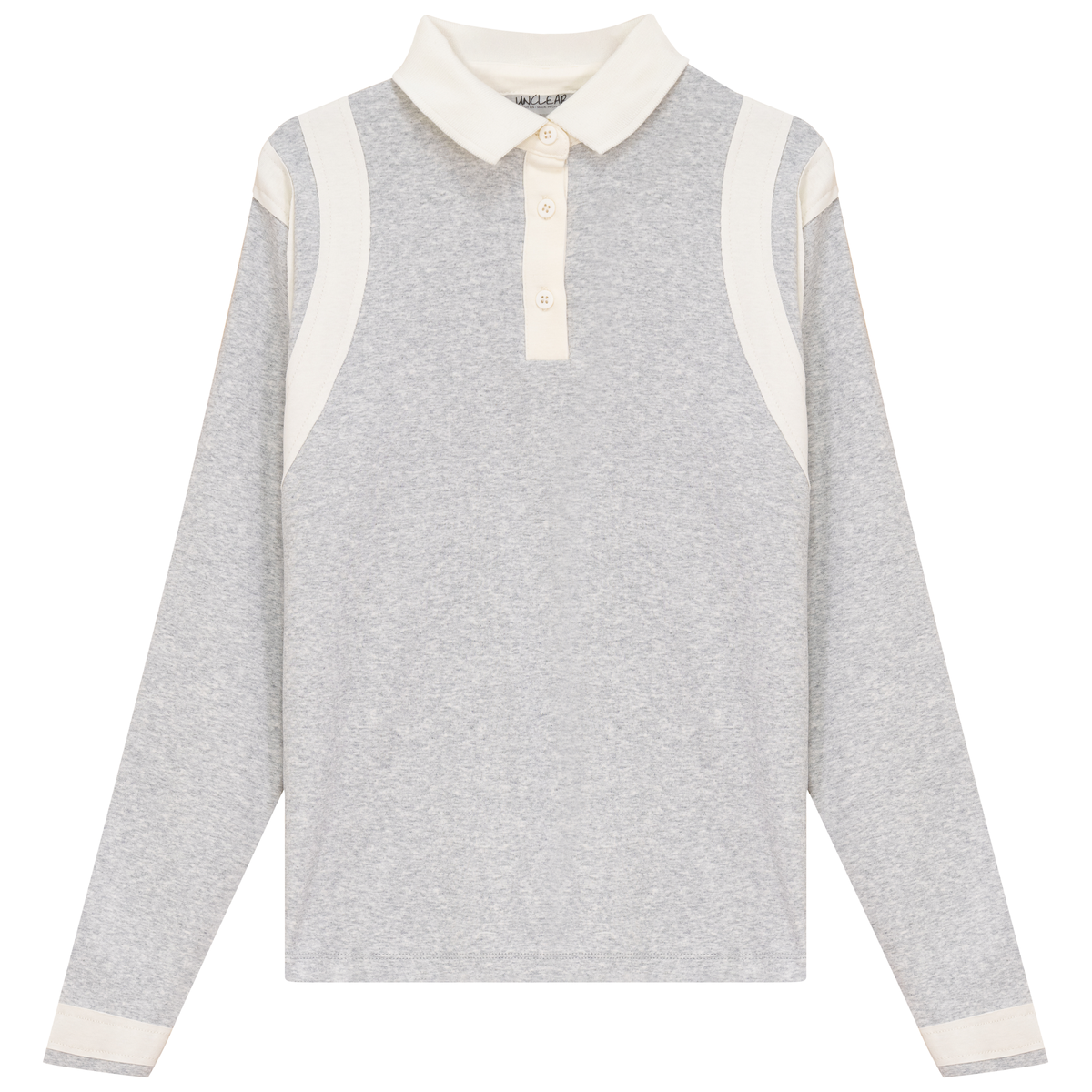 Contrast Stripe Polo in Grey Mix by Unclear