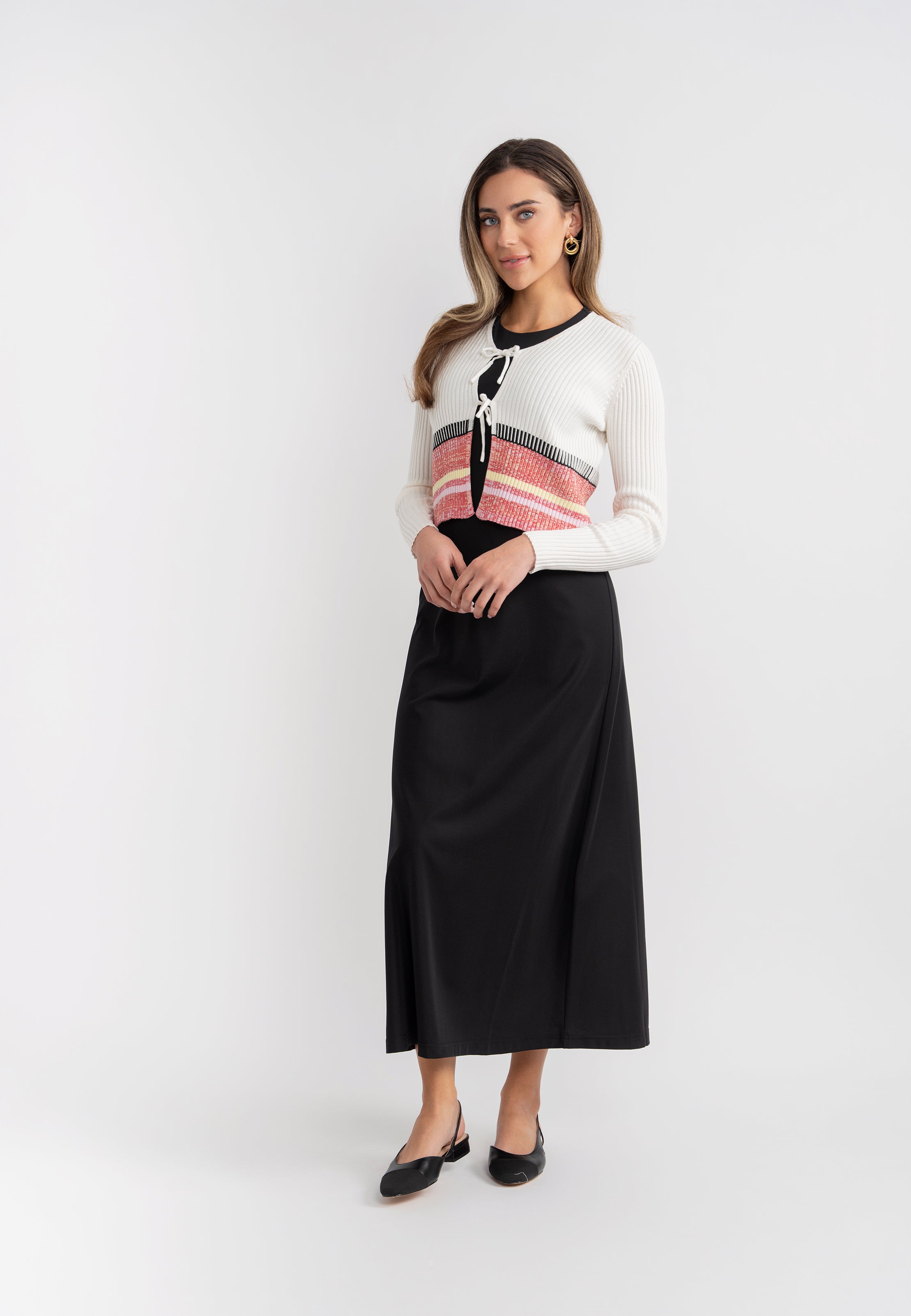 Multi Knit Cardigan in by Noni