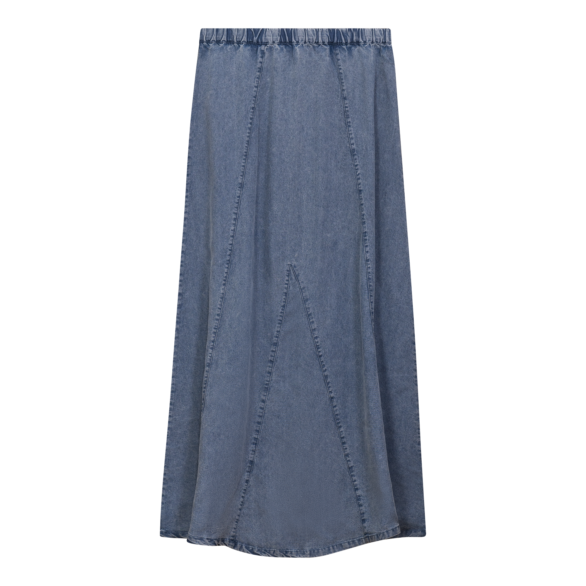 Denim Midi Skirt in Denim Wash by Unclear