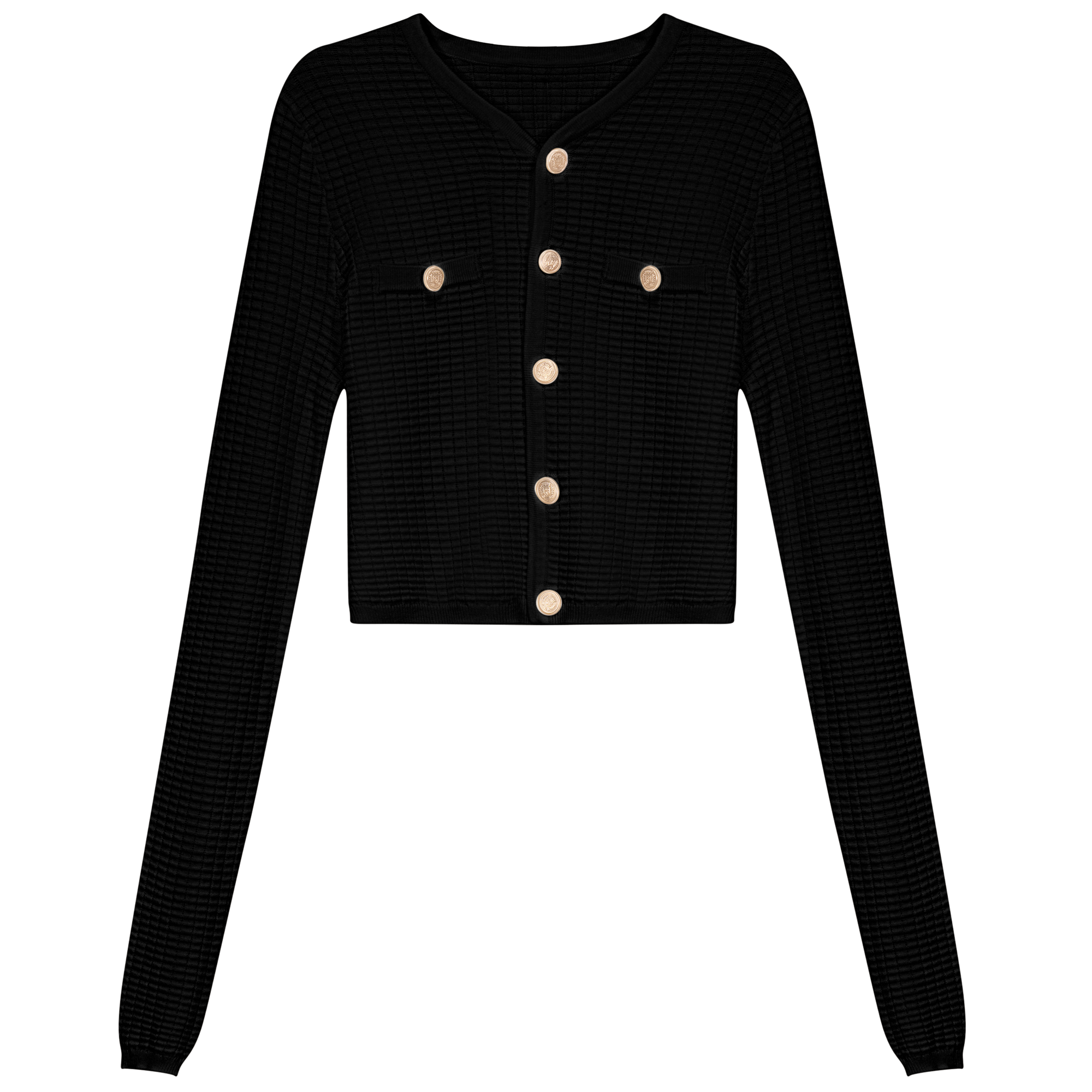 Military Cardigan in Black by Noni