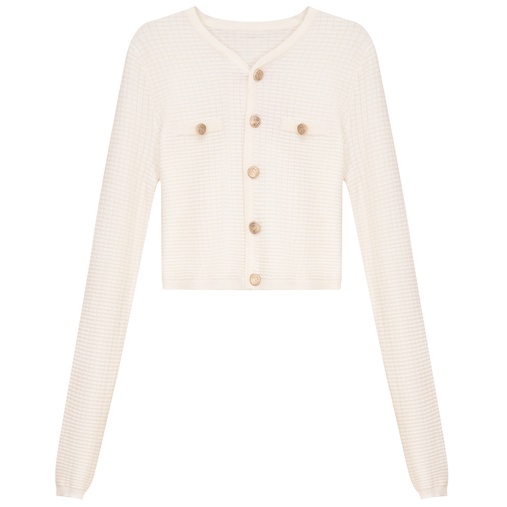 Military Cardigan in Cream by Noni