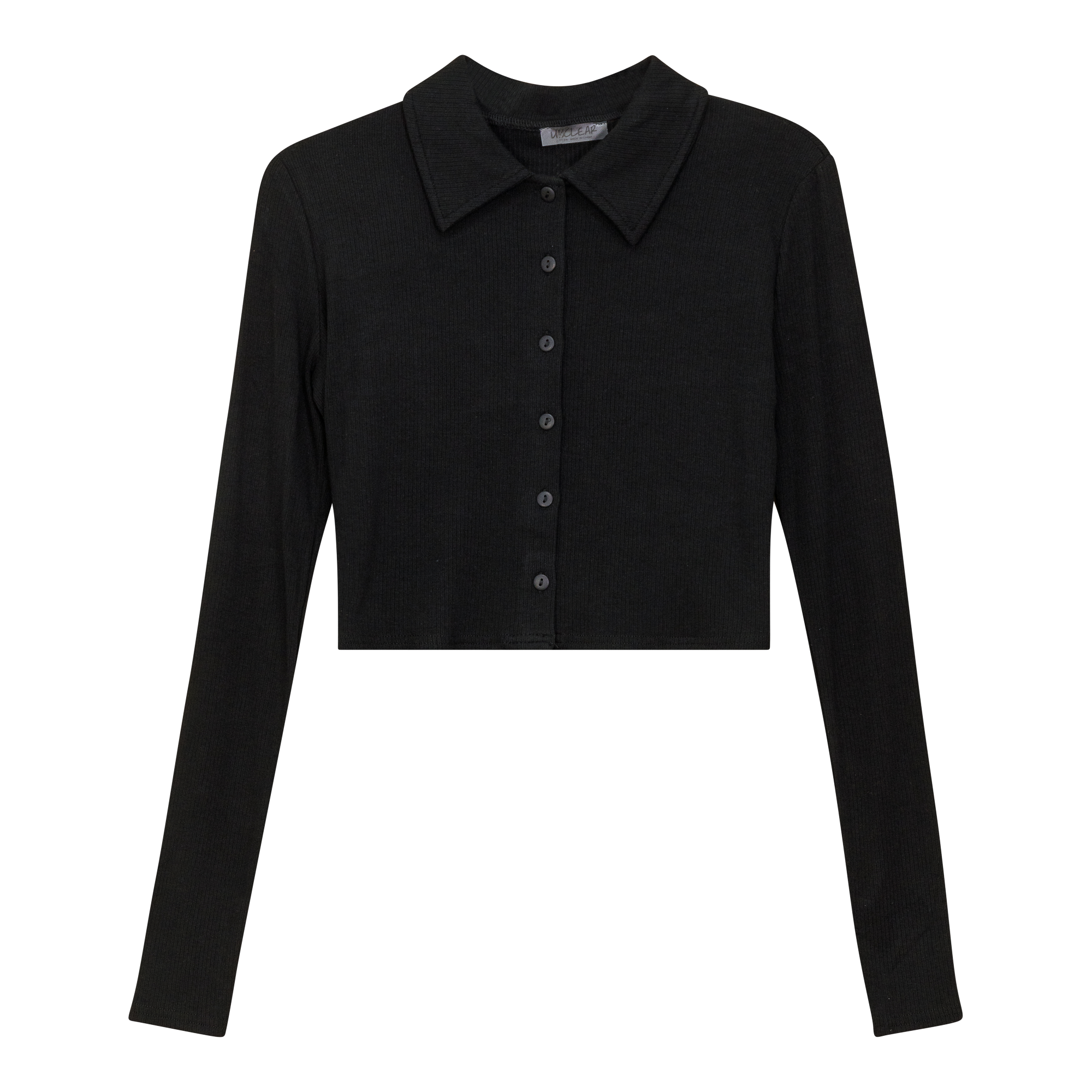 Ribbed Crop Top in Black by Unclear