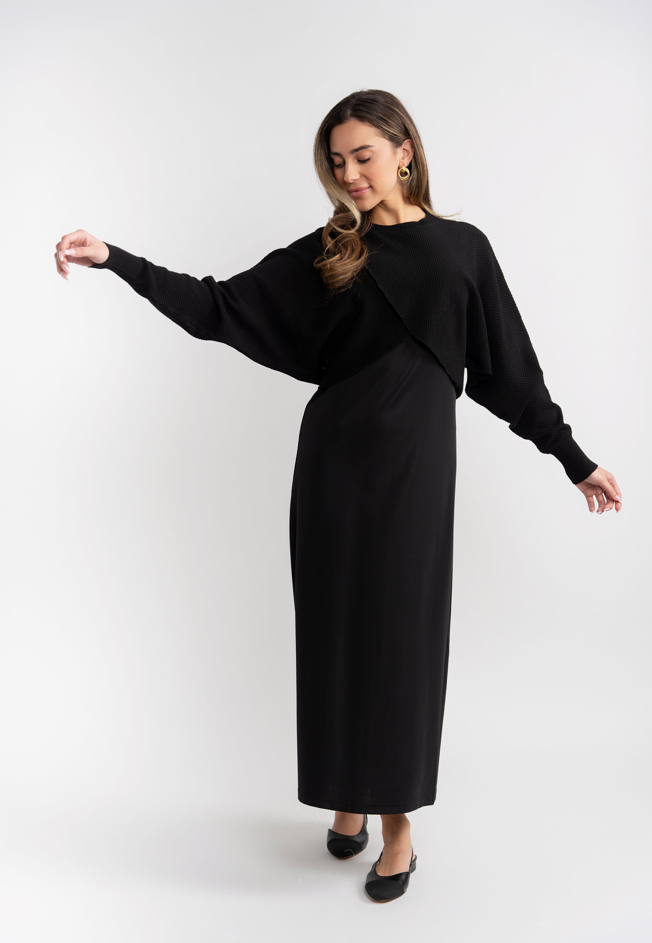 Cropped Wrap Sweater in by Noni