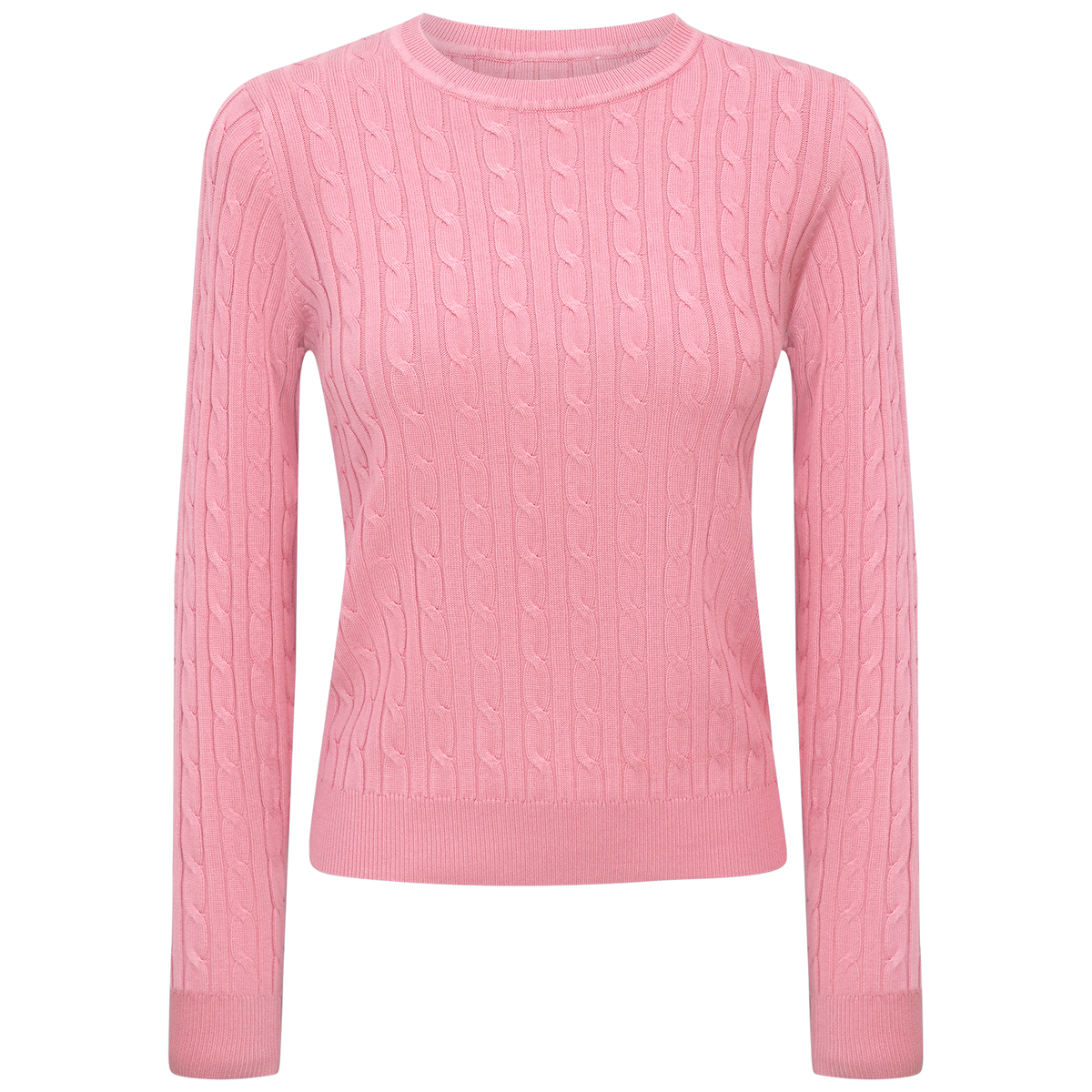 Cable Knit Sweater in Fresh Pink by Index